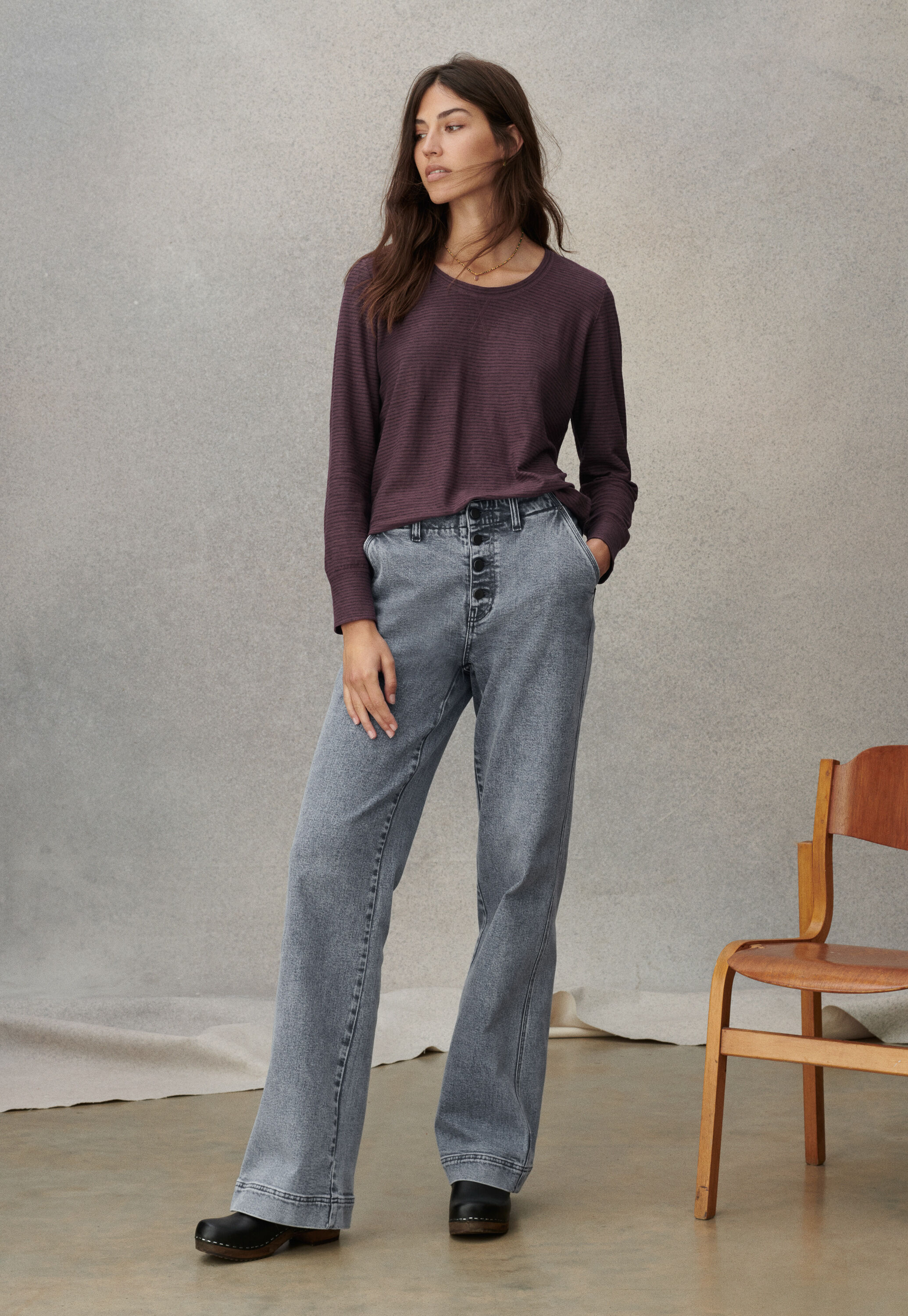 Jeans mit weitem Bein