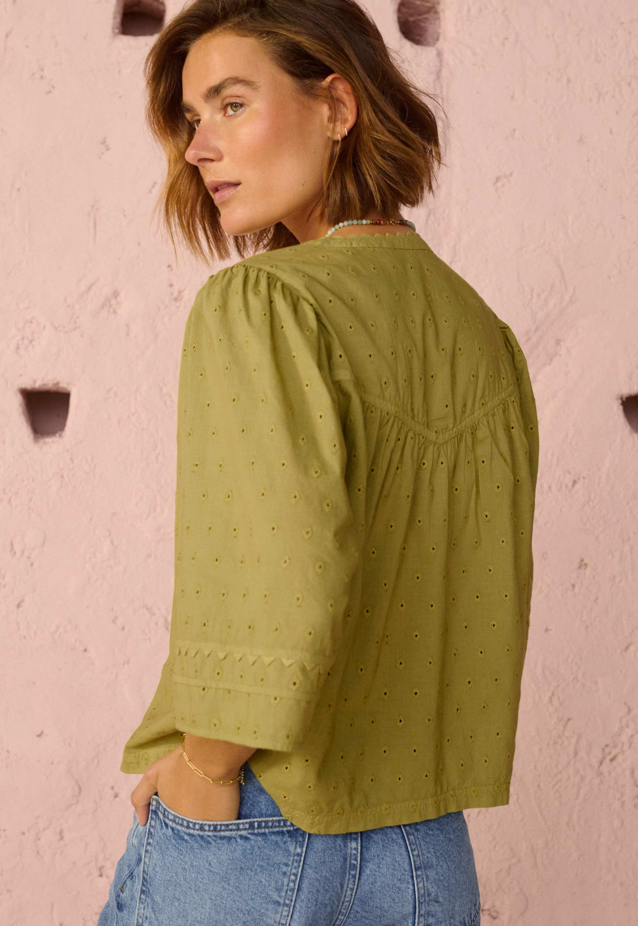 Schiffli-Bluse