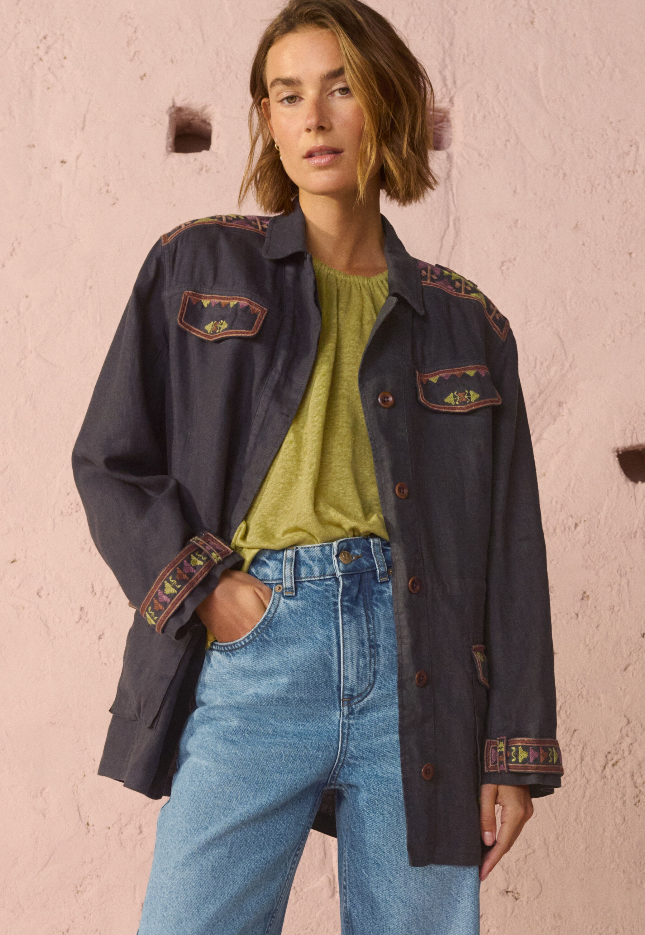 Bestickte Jacke