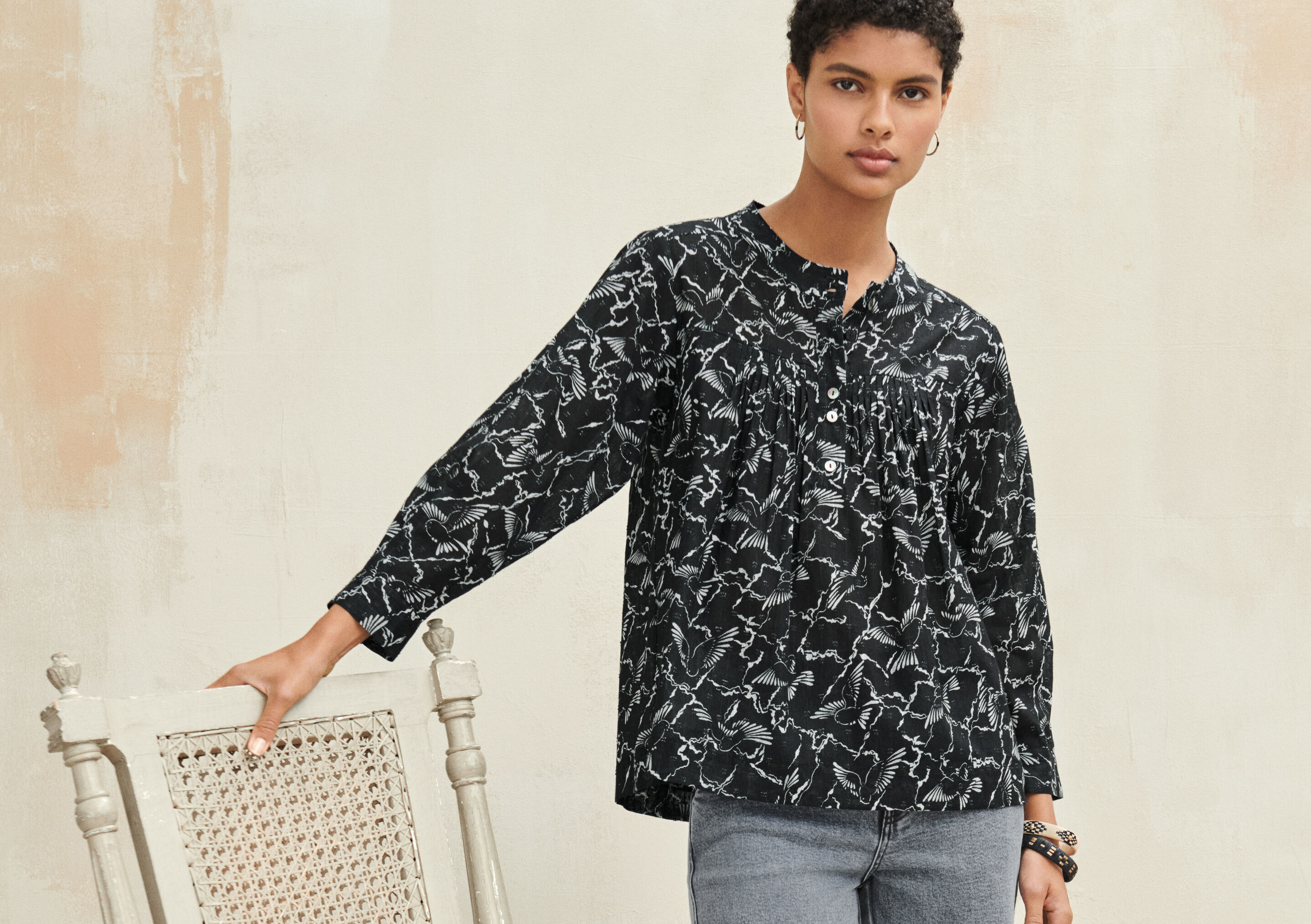 Bedruckte Bluse