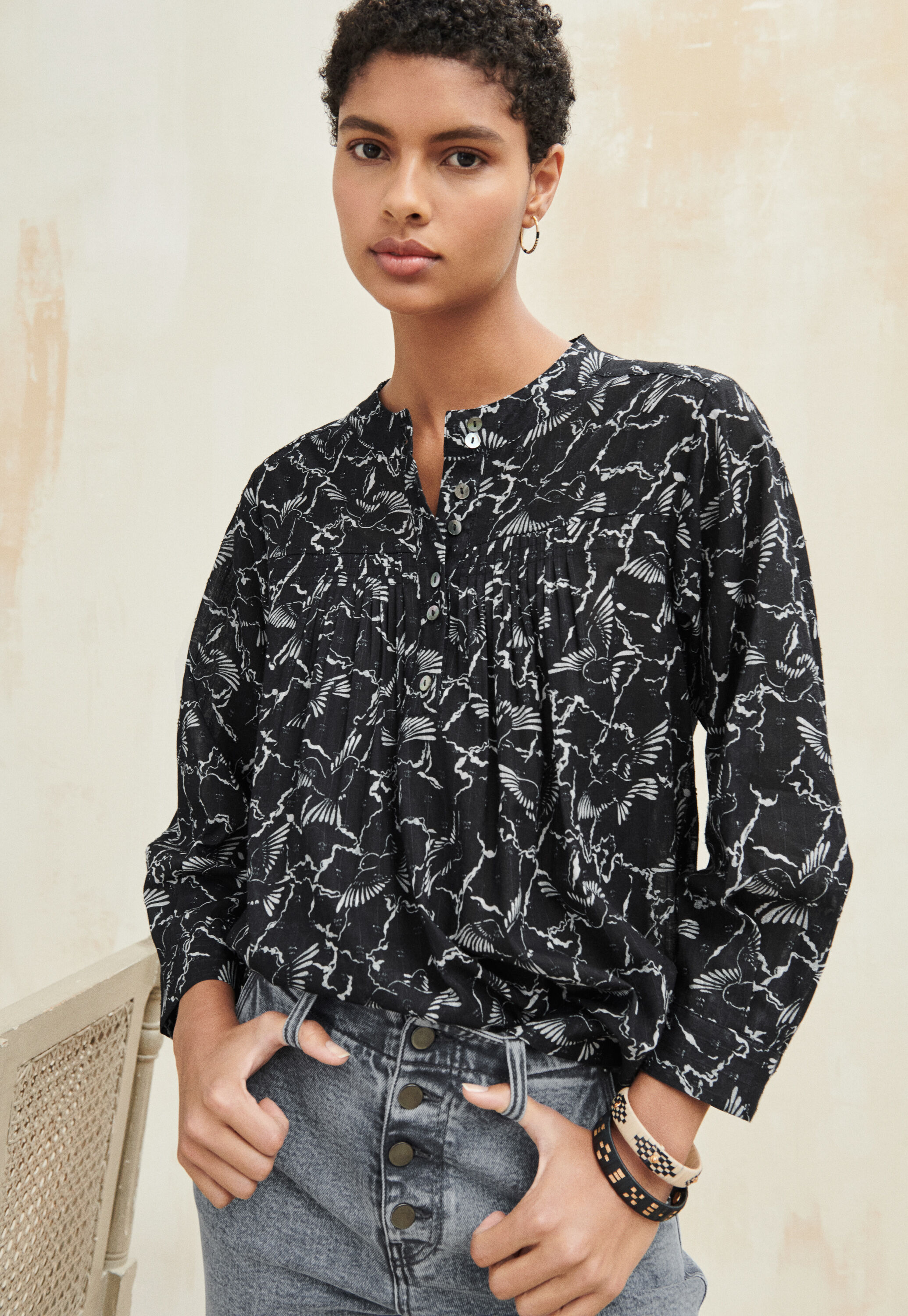 Bedruckte Bluse
