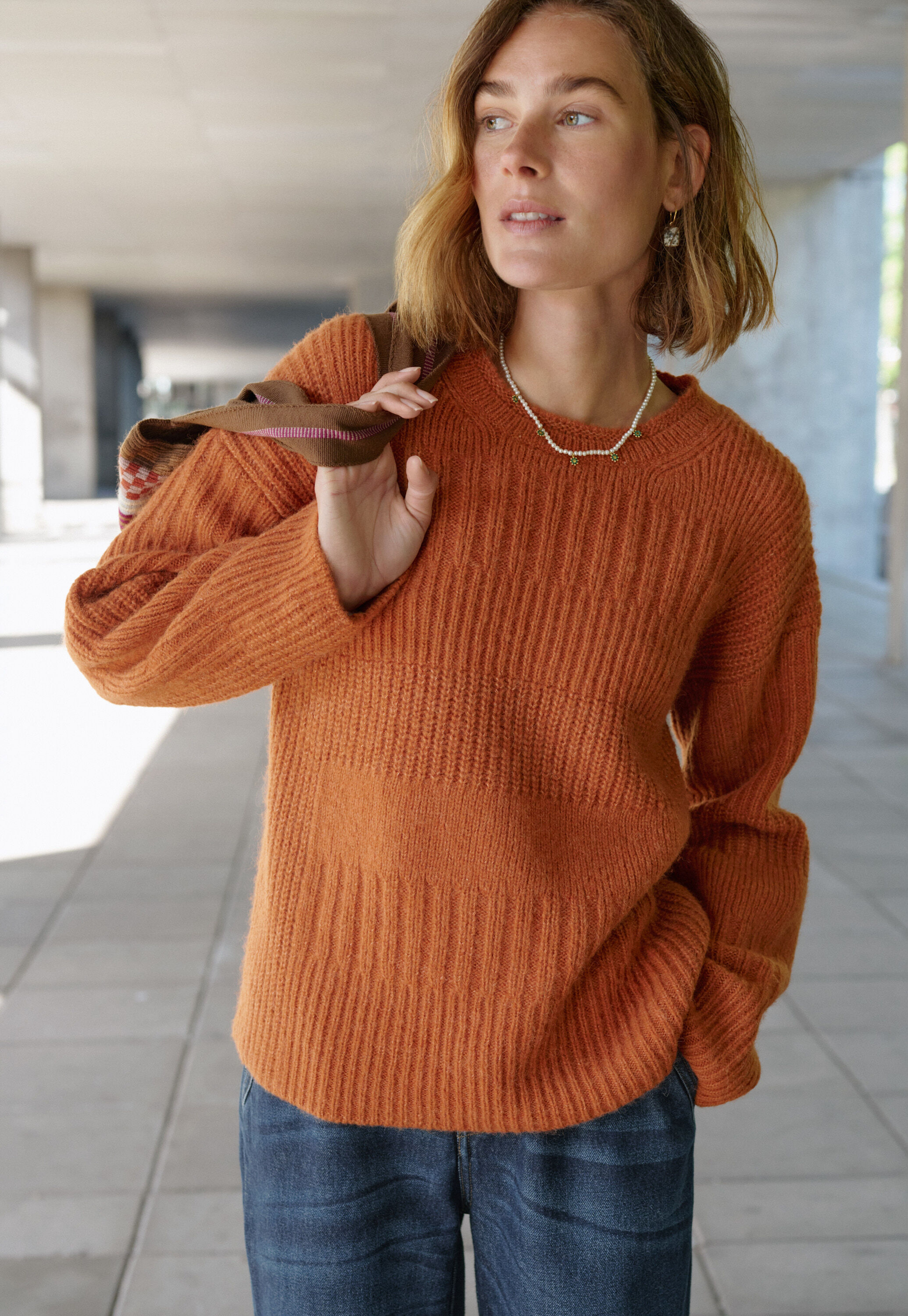 Ripppullover, Gebranntes Orange, large