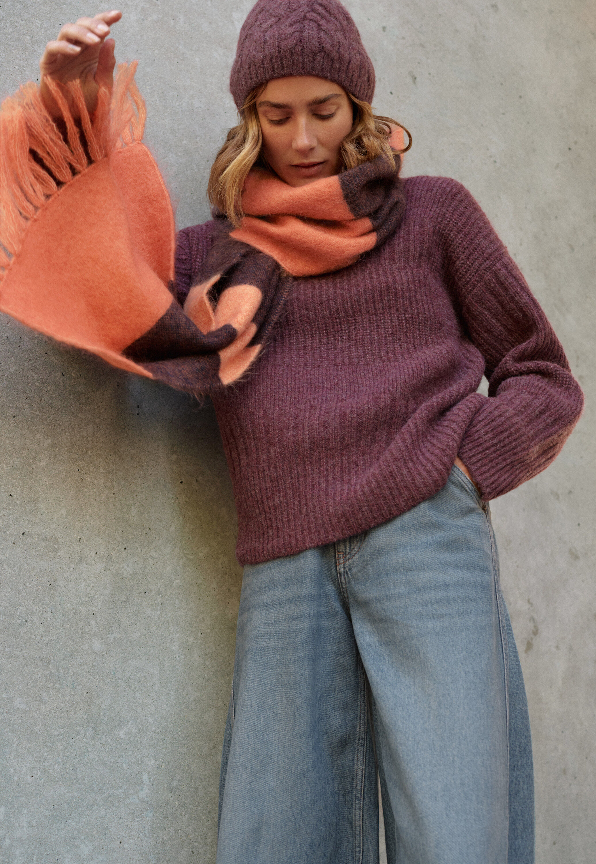 Ripppullover, Aubergine, large