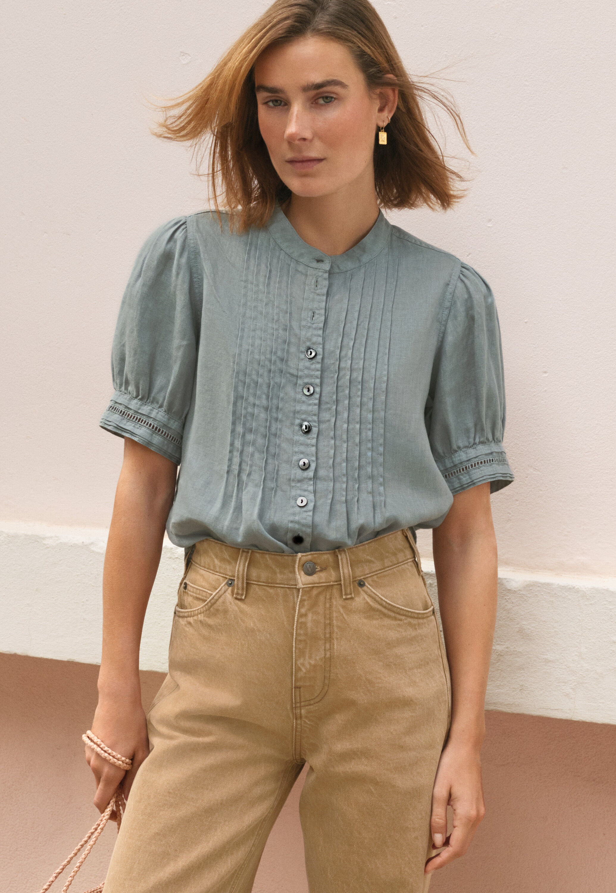 Kurz&auml;rmlige Bluse