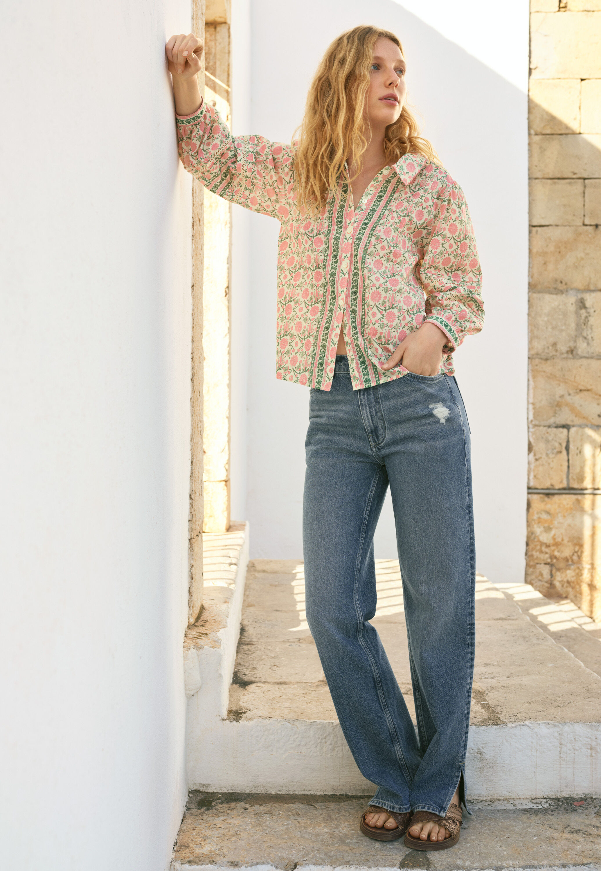 Bluse mit Print