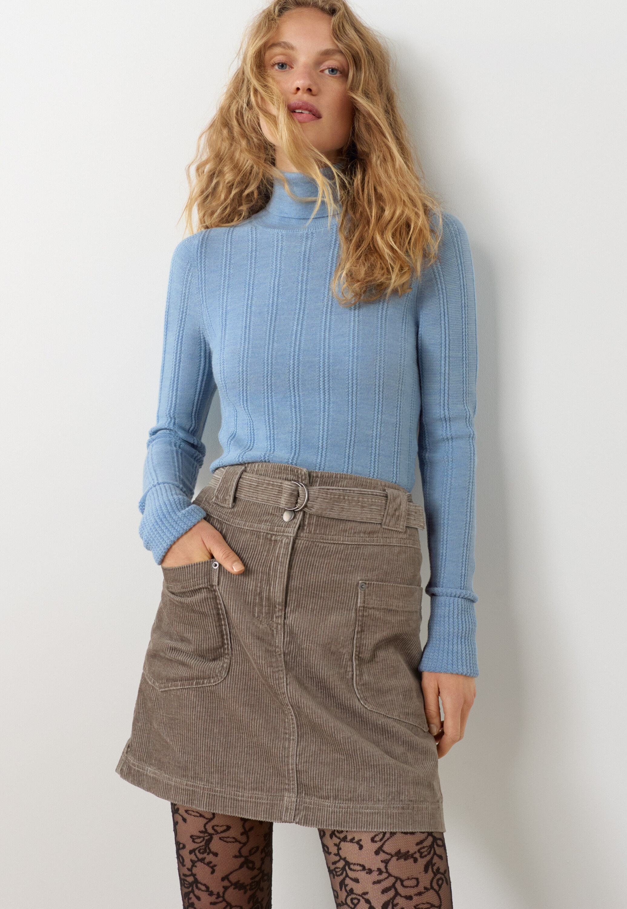 Spitzenmuster-Pullover