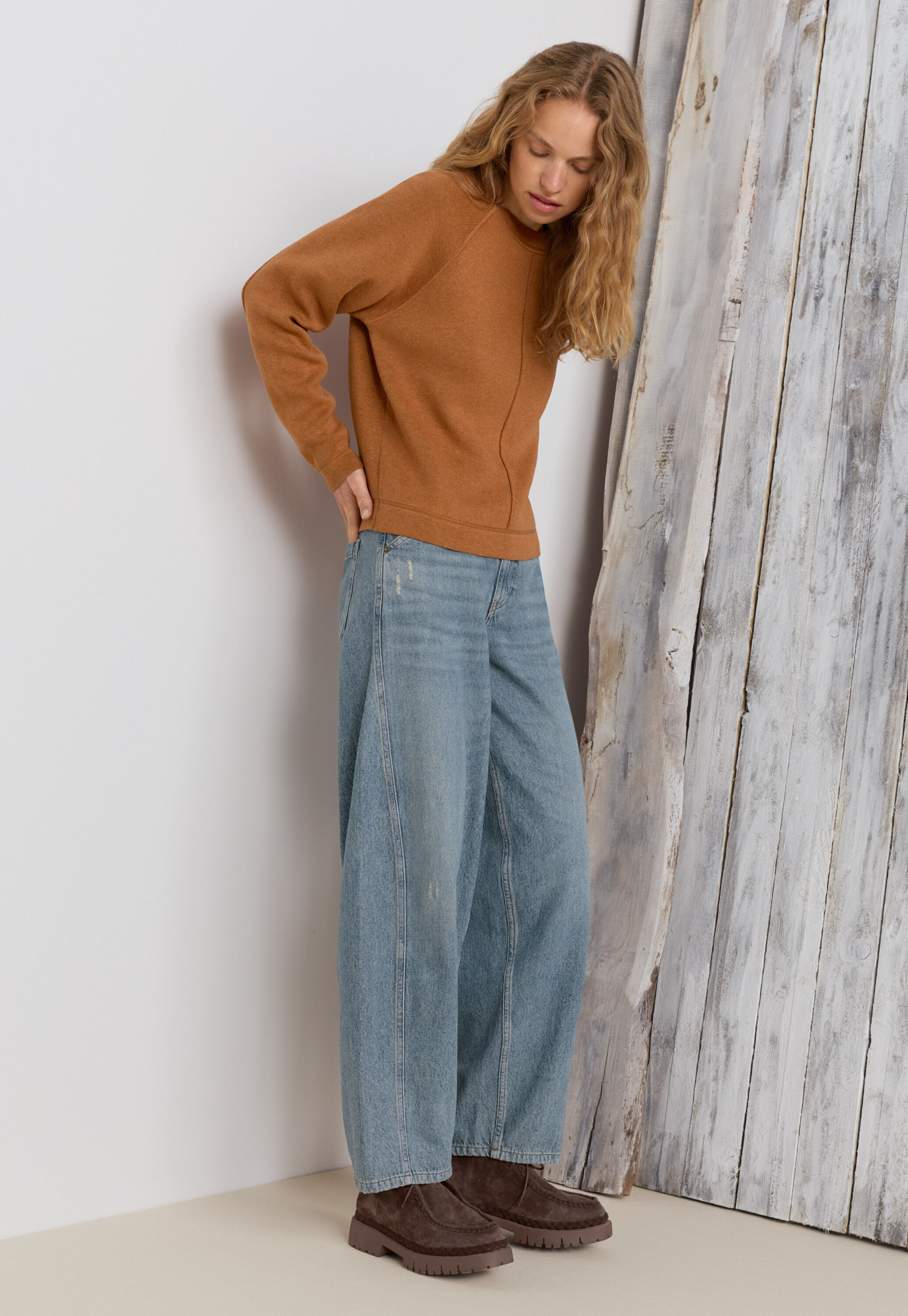 Raglanpullover, Zimt, large