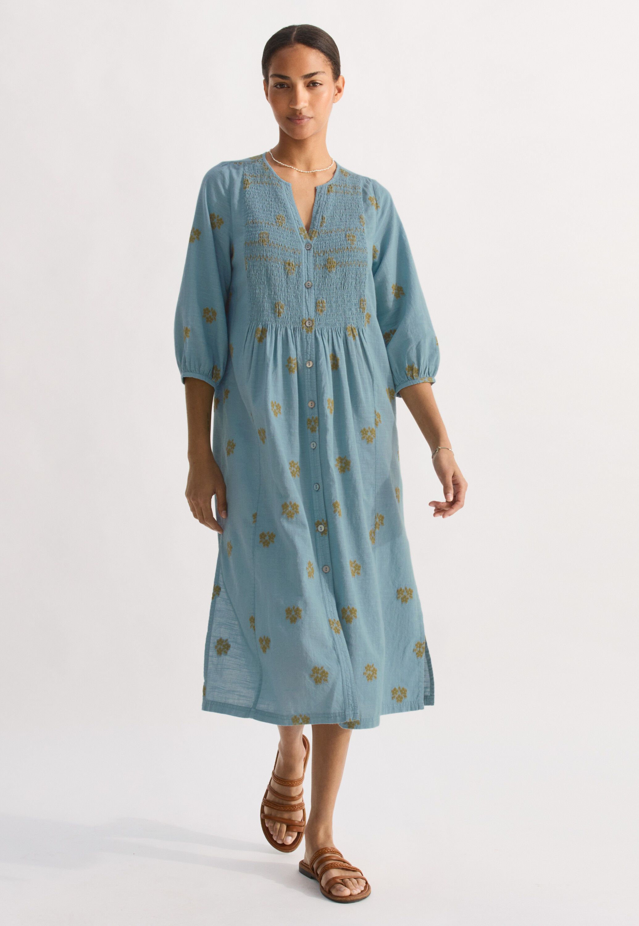 Kleid aus geklipptem Jacquard
