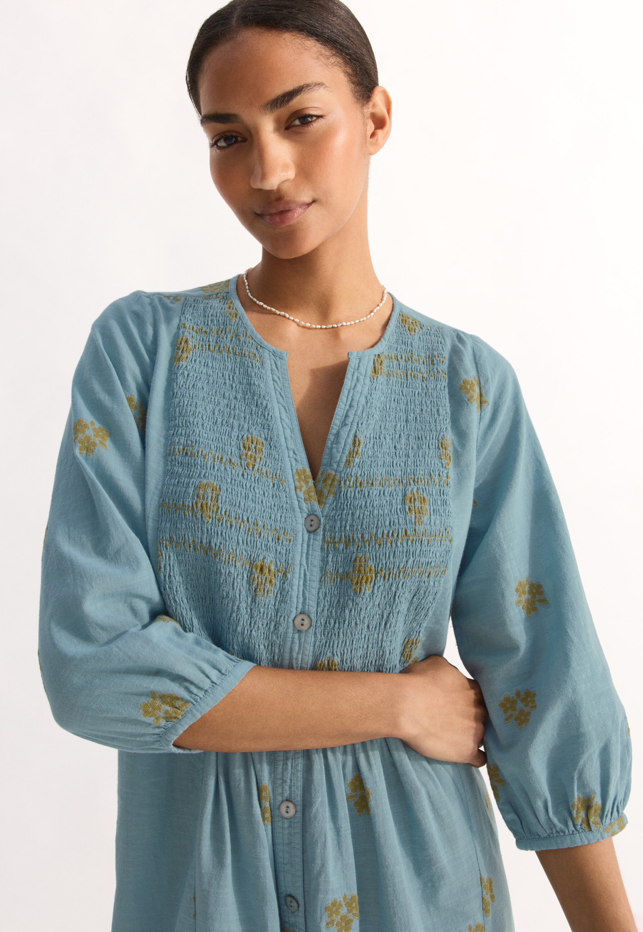 Kleid aus geklipptem Jacquard