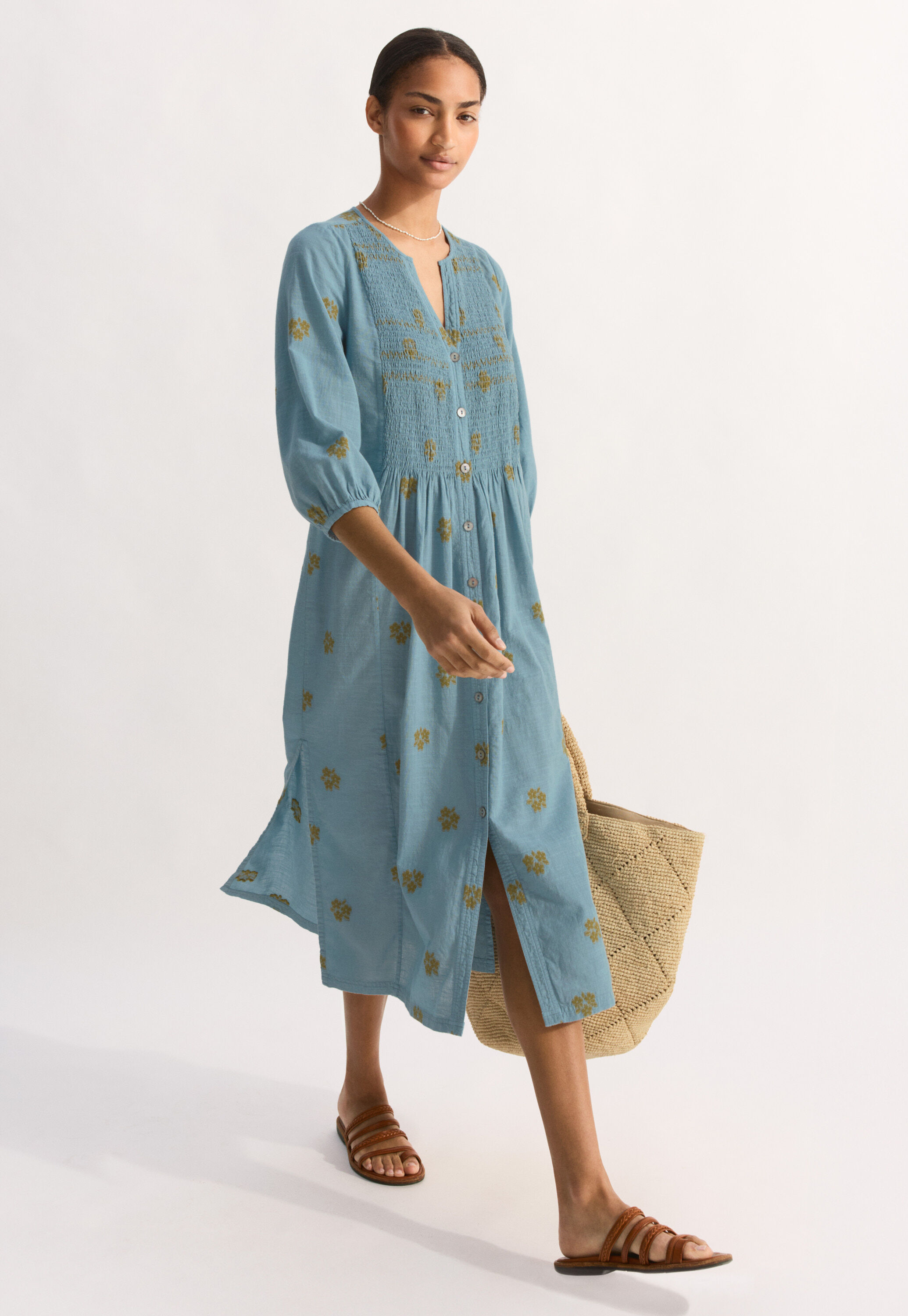 Kleid aus geklipptem Jacquard
