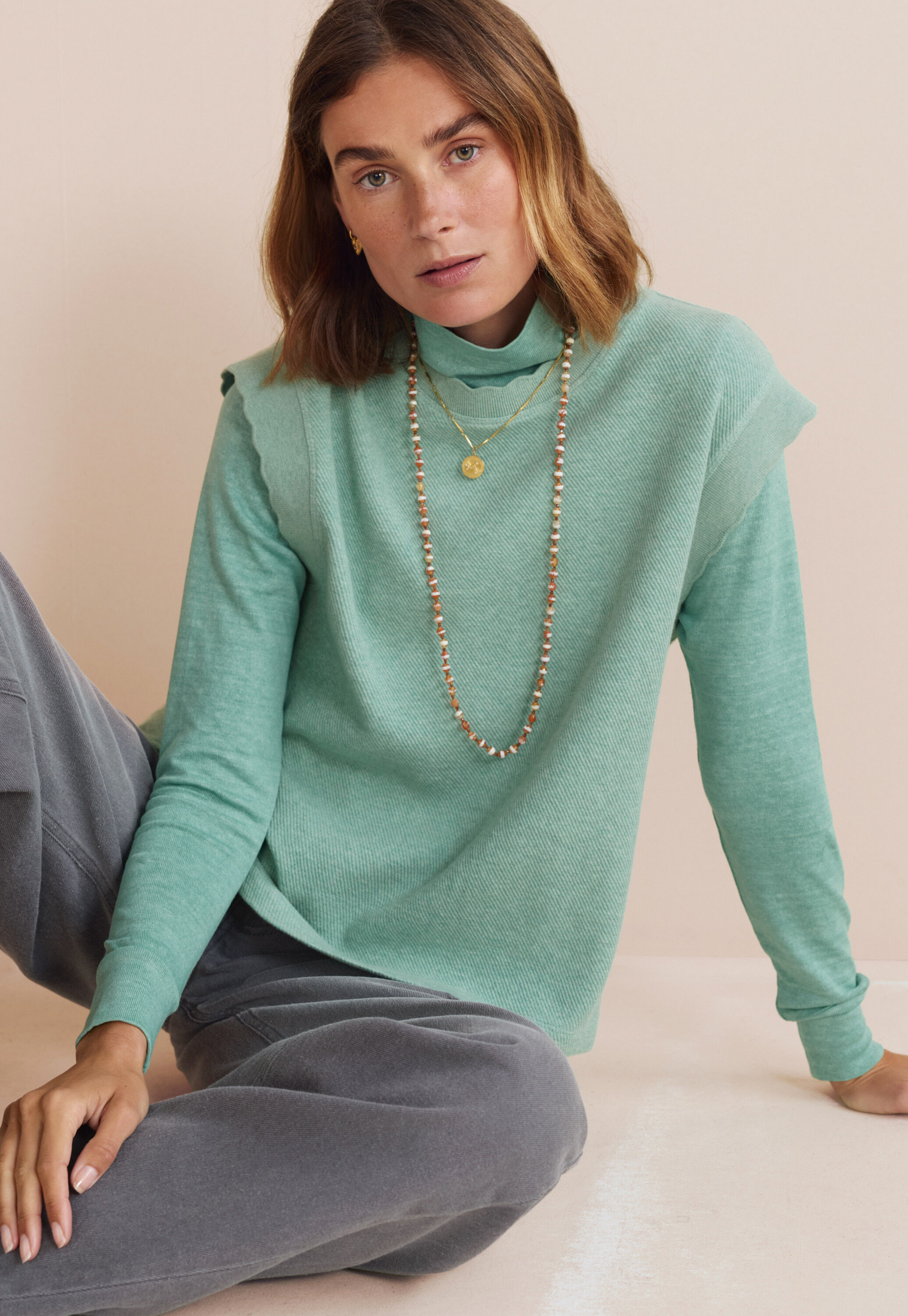 Cardigan mit Waffelmuster