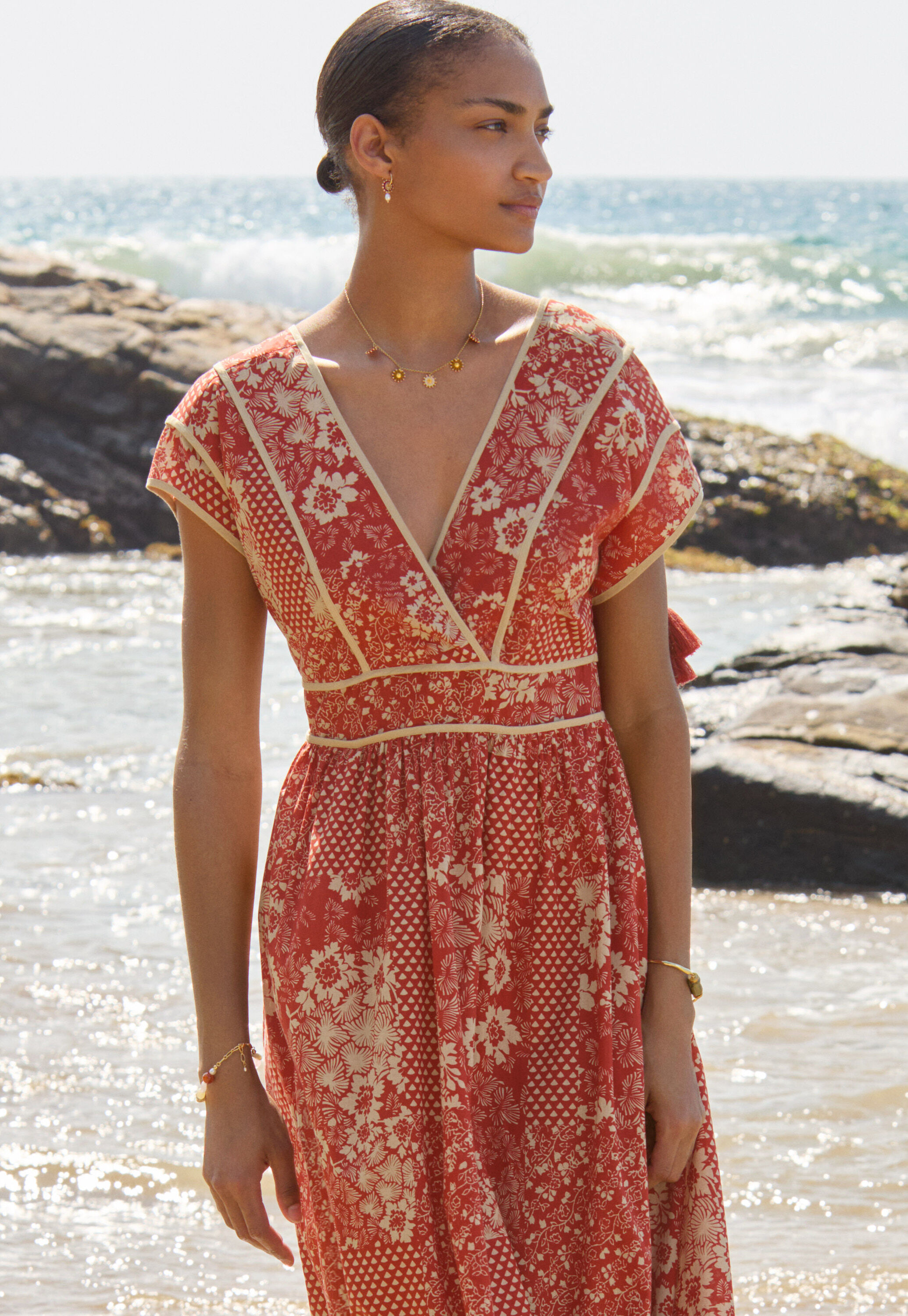 Bedrucktes Maxikleid