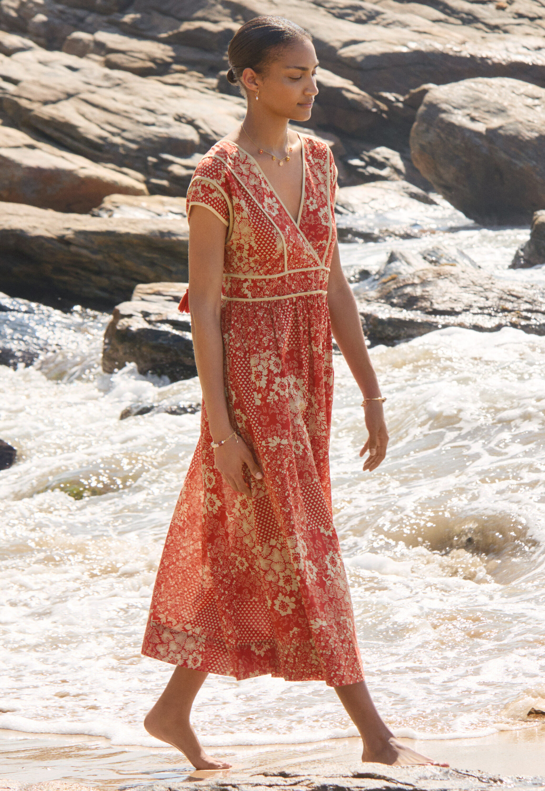 Bedrucktes Maxikleid
