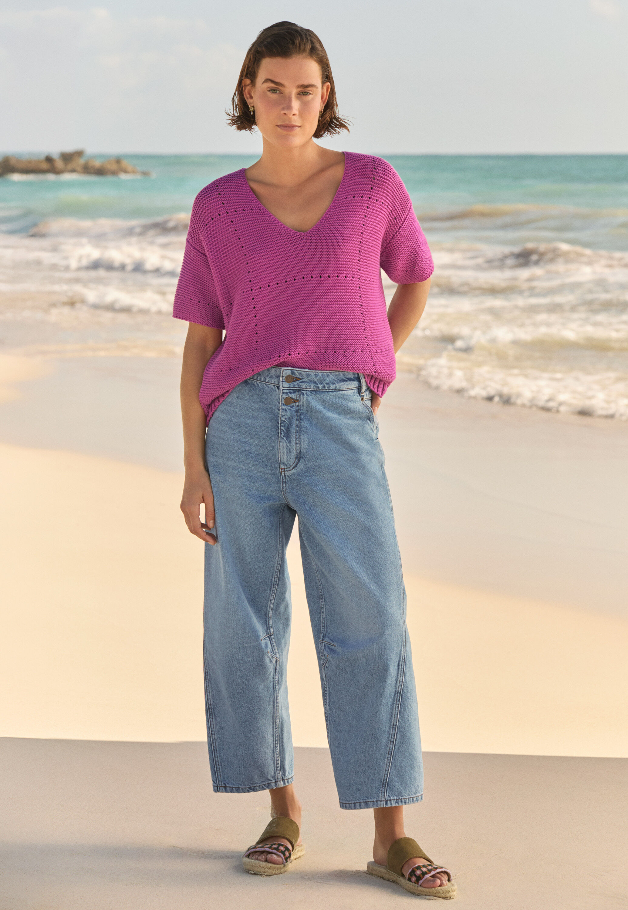 Pullover mit V-Ausschnitt