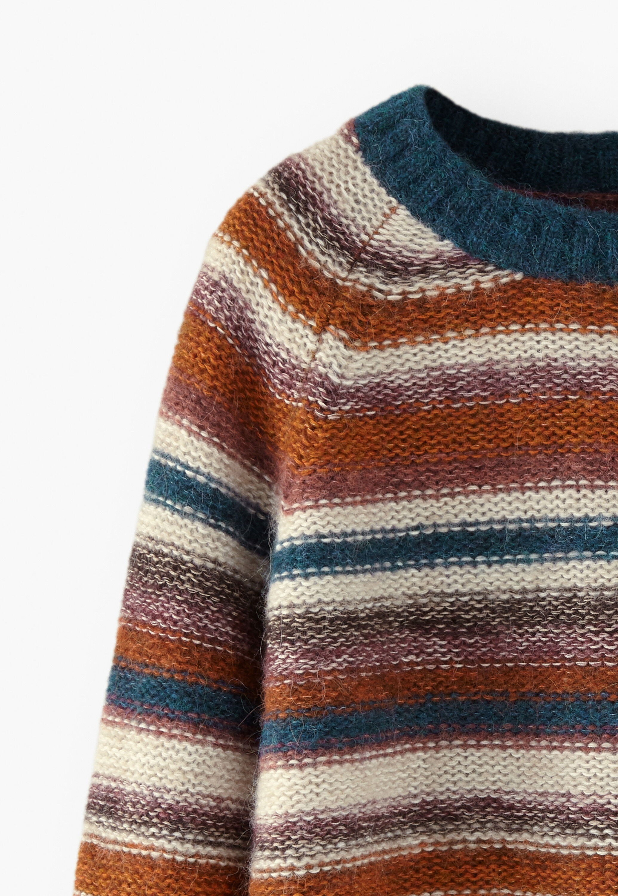 Pullover mit umgekehrten Streifen, Sonnenuntergang, large