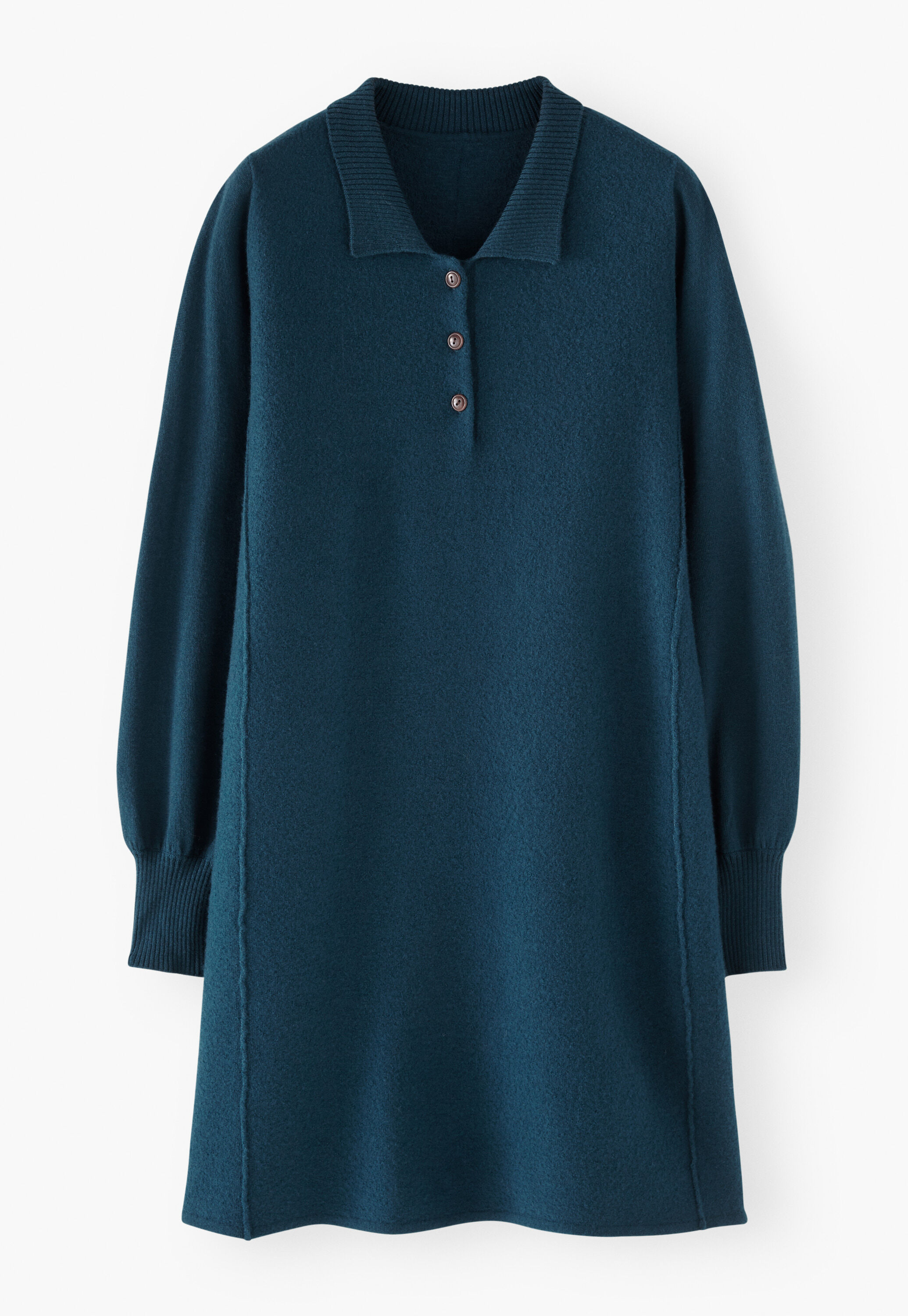 Kurzes Kleid mit Kragen, Petrol, large