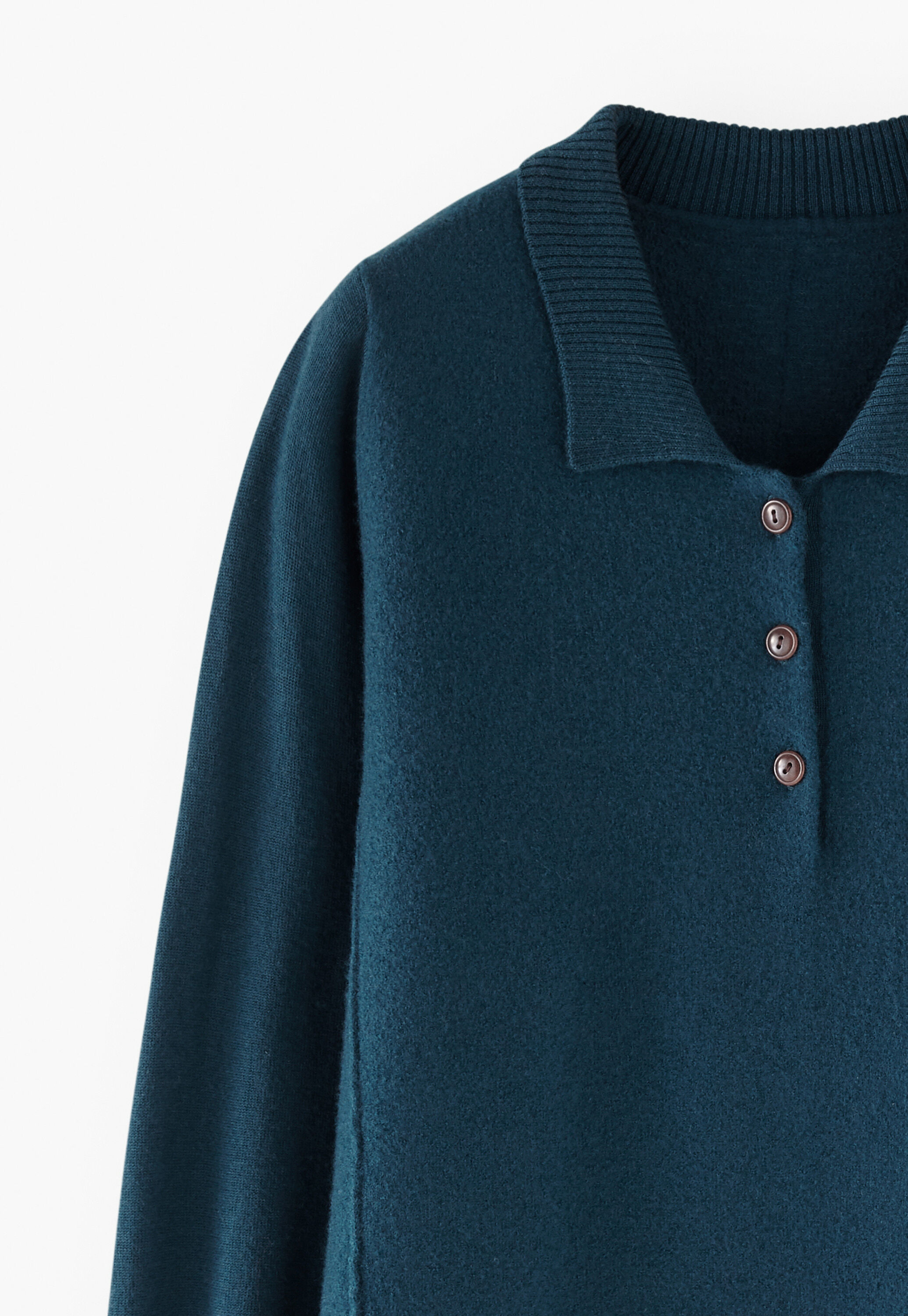 Kurzes Kleid mit Kragen, Petrol, large