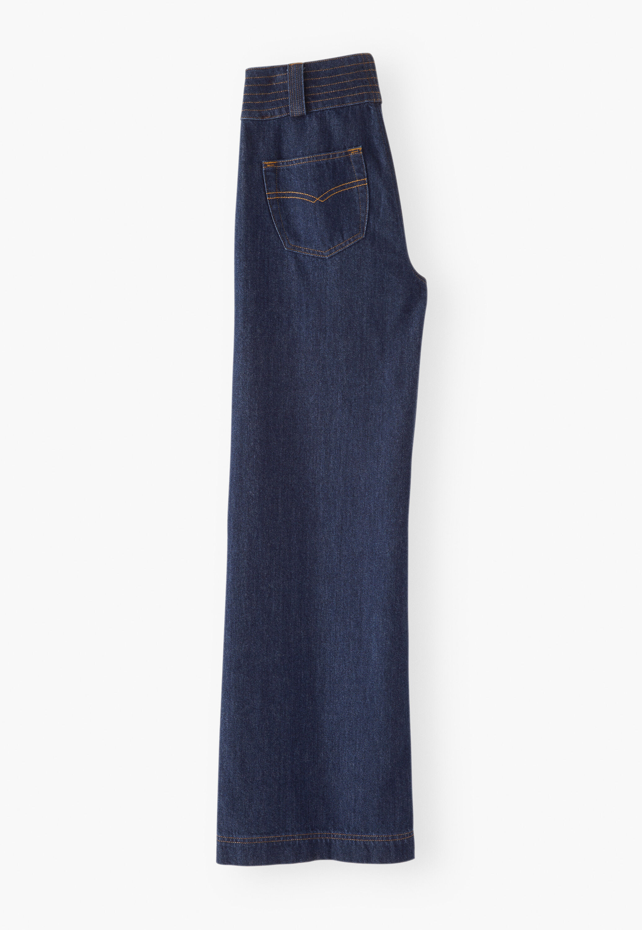Flie&szlig;ende Jeans mit weitem Bein, Gesp&uuml;lte Waschung, large