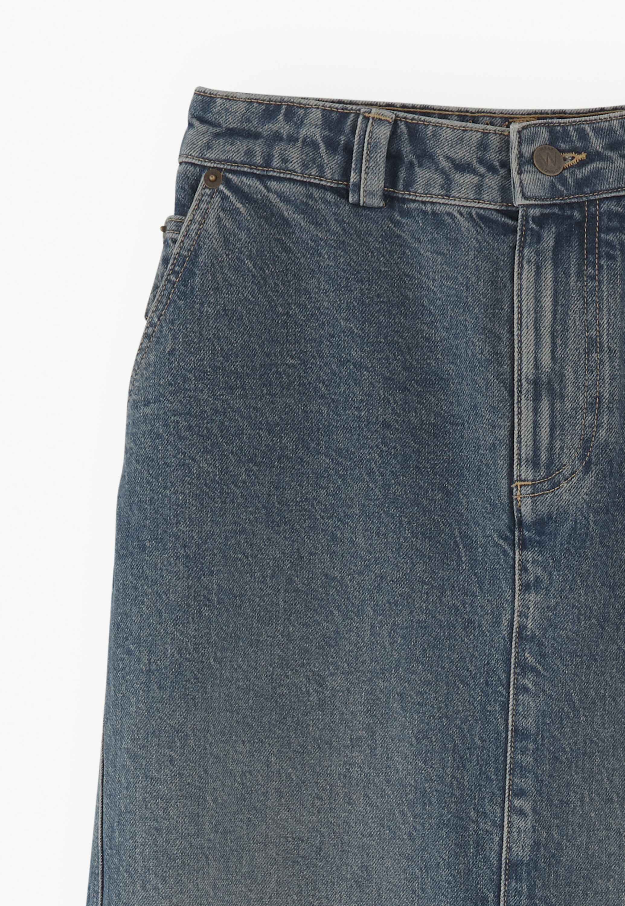 Denim-Rock mit Abn&auml;hern, Marineblau, large