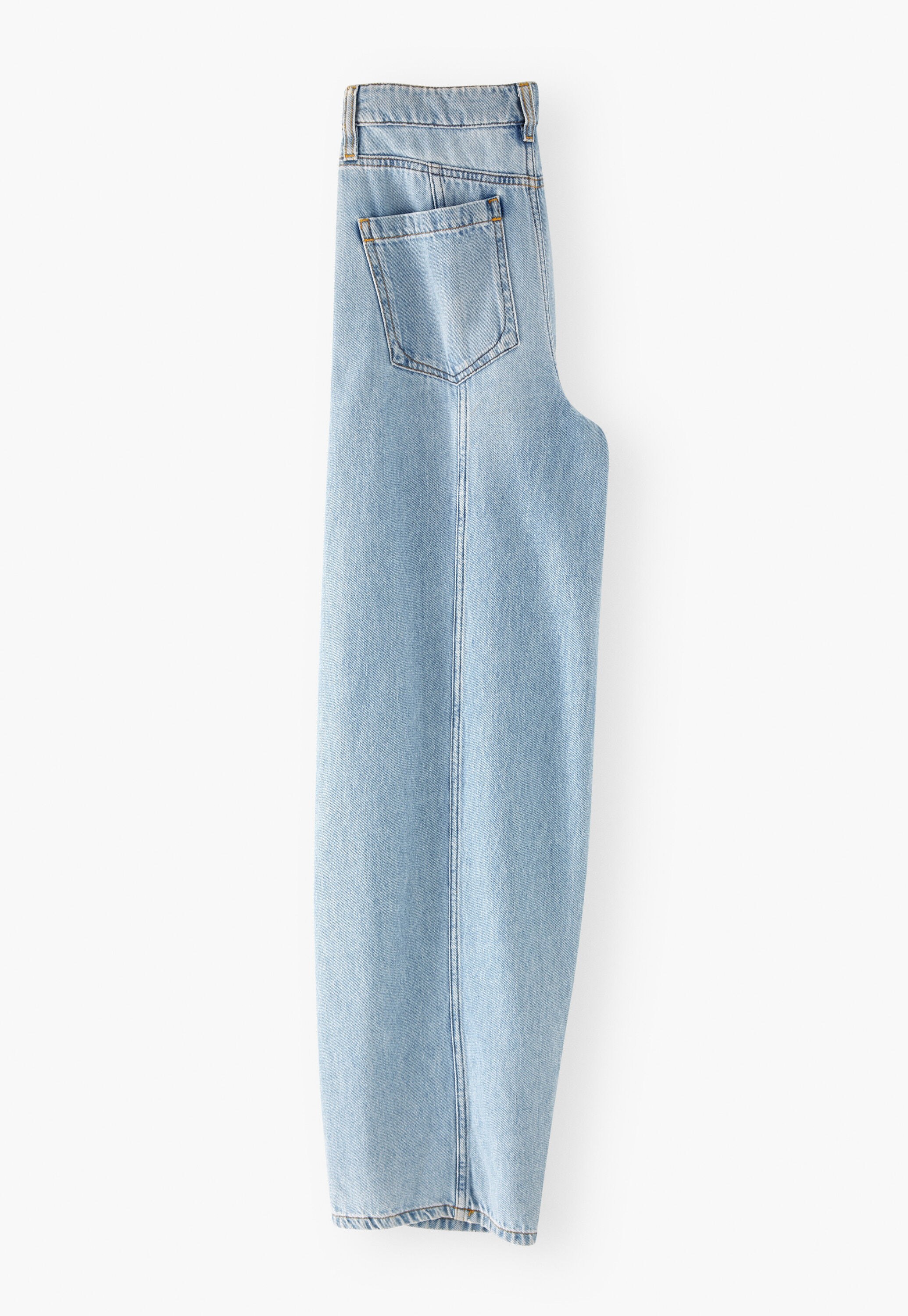 Jeans mit Nahtdetails, Blasse Waschung, large