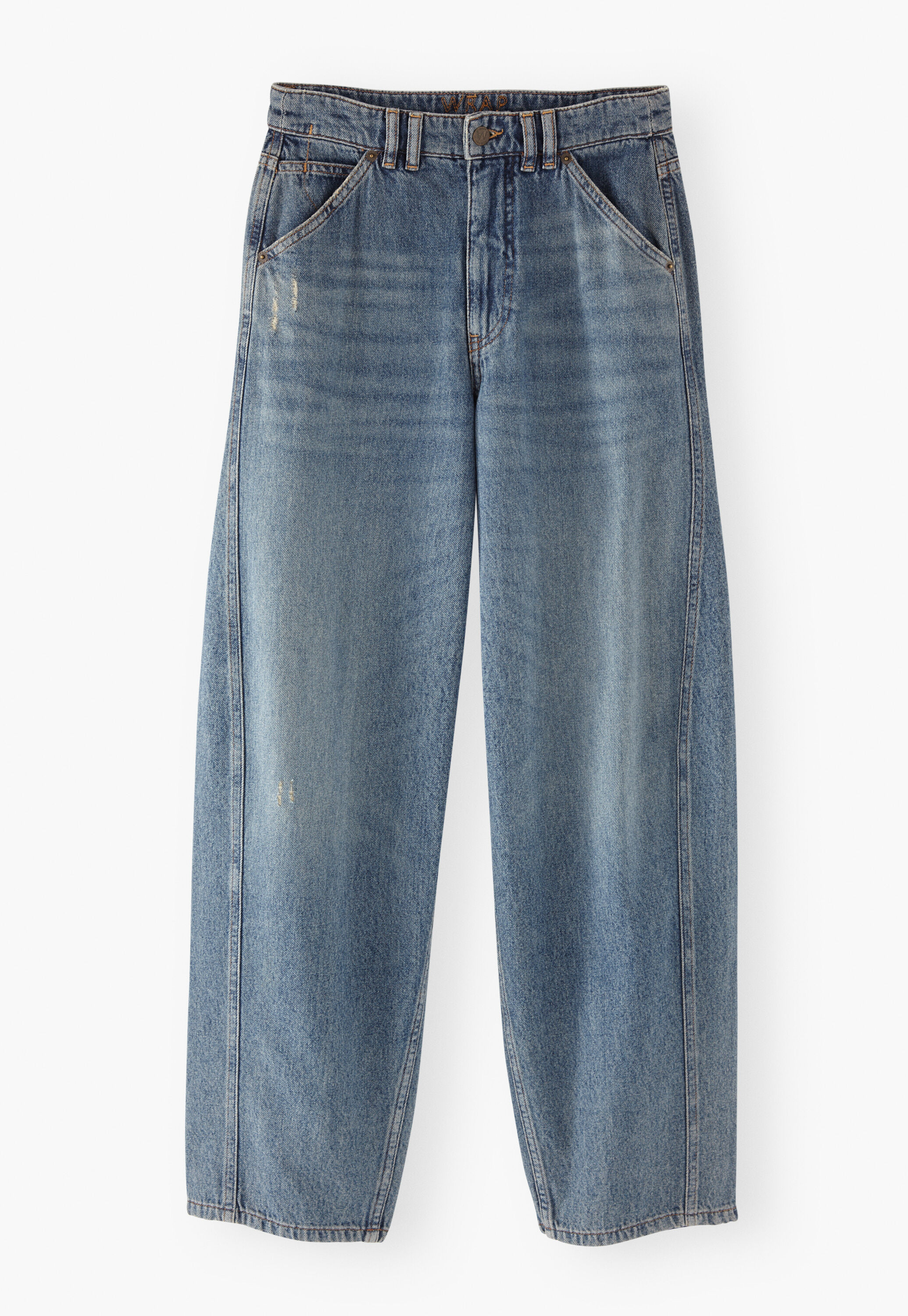 Jeans mit Nahtdetails, Mittlere Waschung, large
