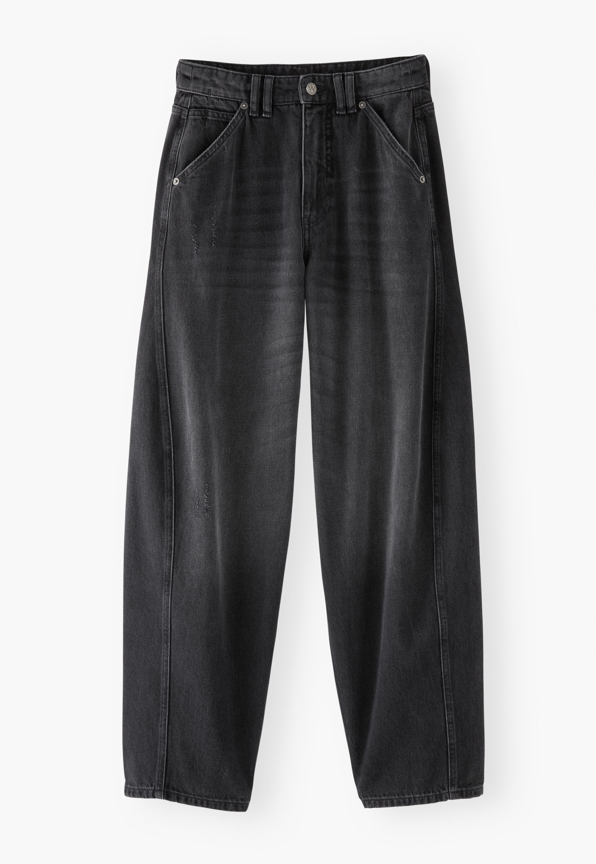 Jeans mit Nahtdetails, Schwarz, large