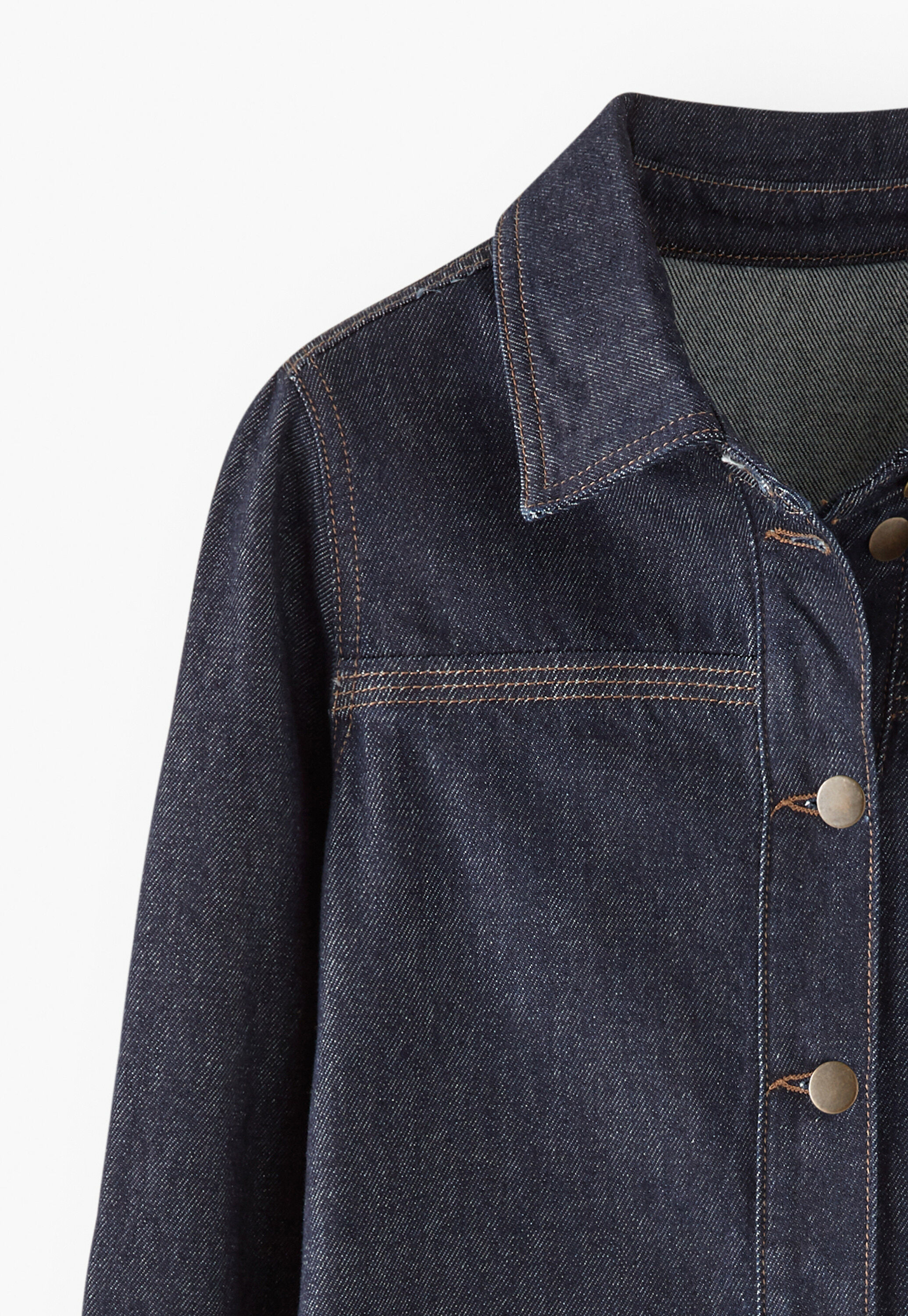 Denim-Kleid in A-Linie, Dunkles Ozeanblau, large
