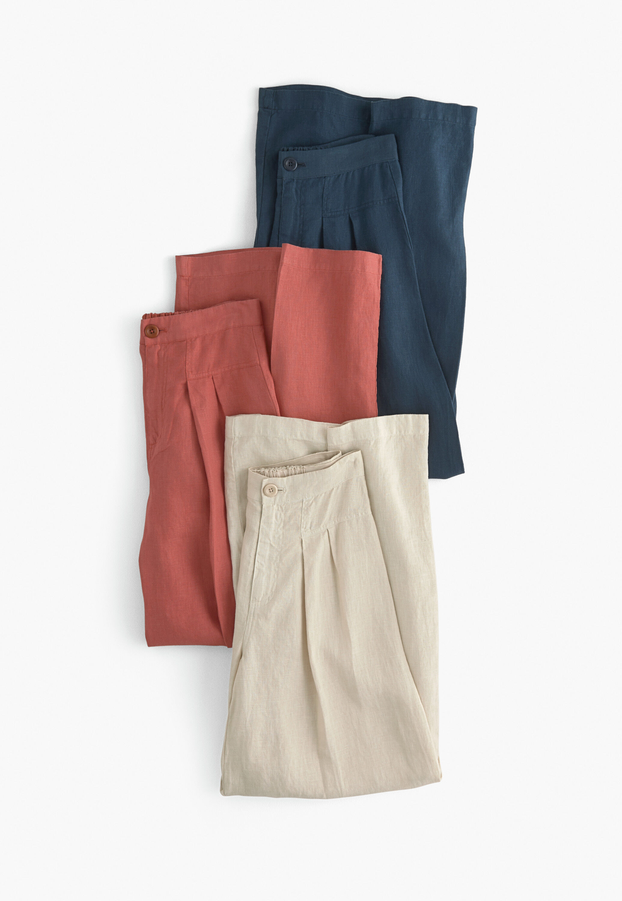K&uuml;rzer geschnittene Hose mit weitem Bein