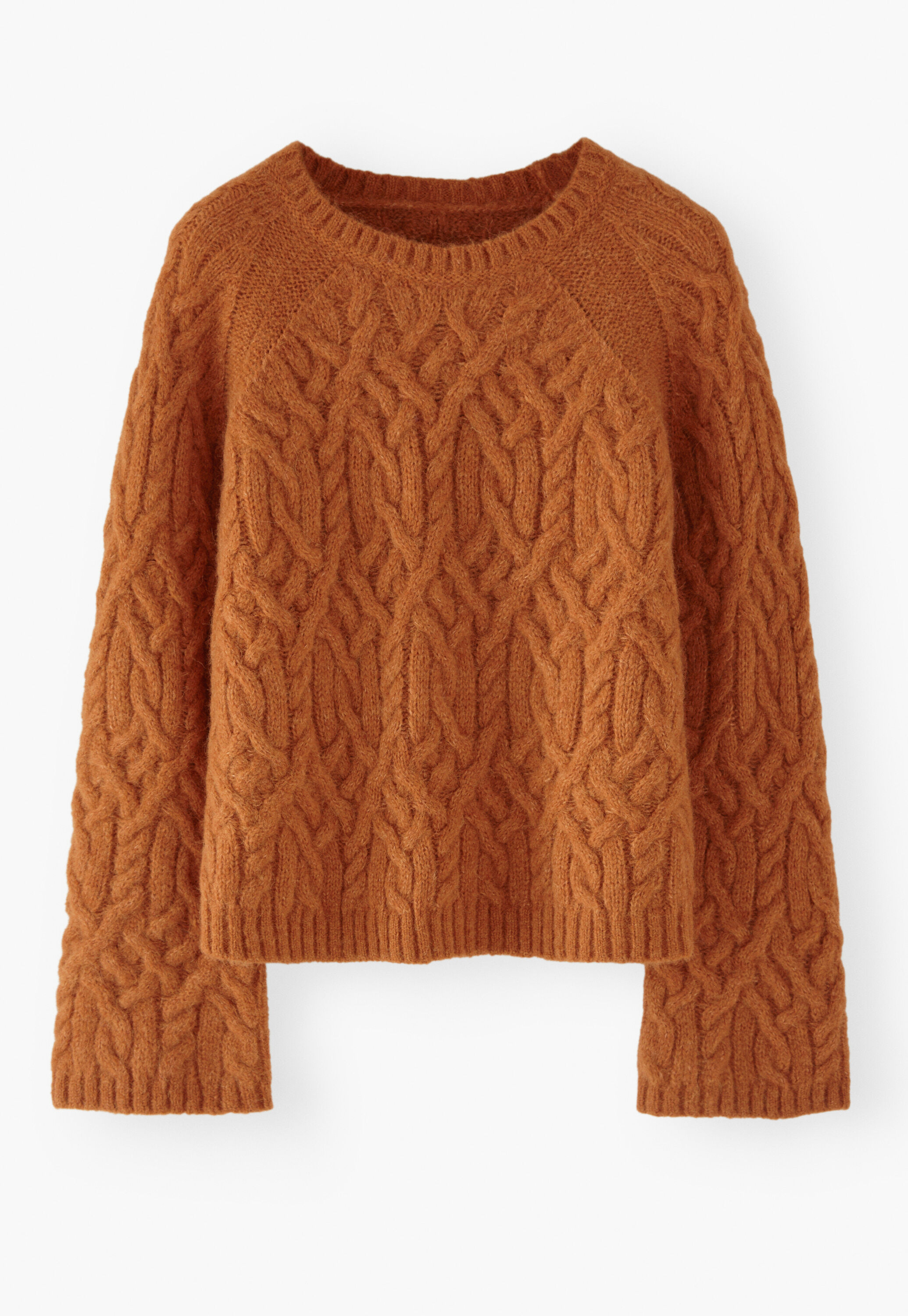 Zopfmuster-Pullover, Marmelade, large