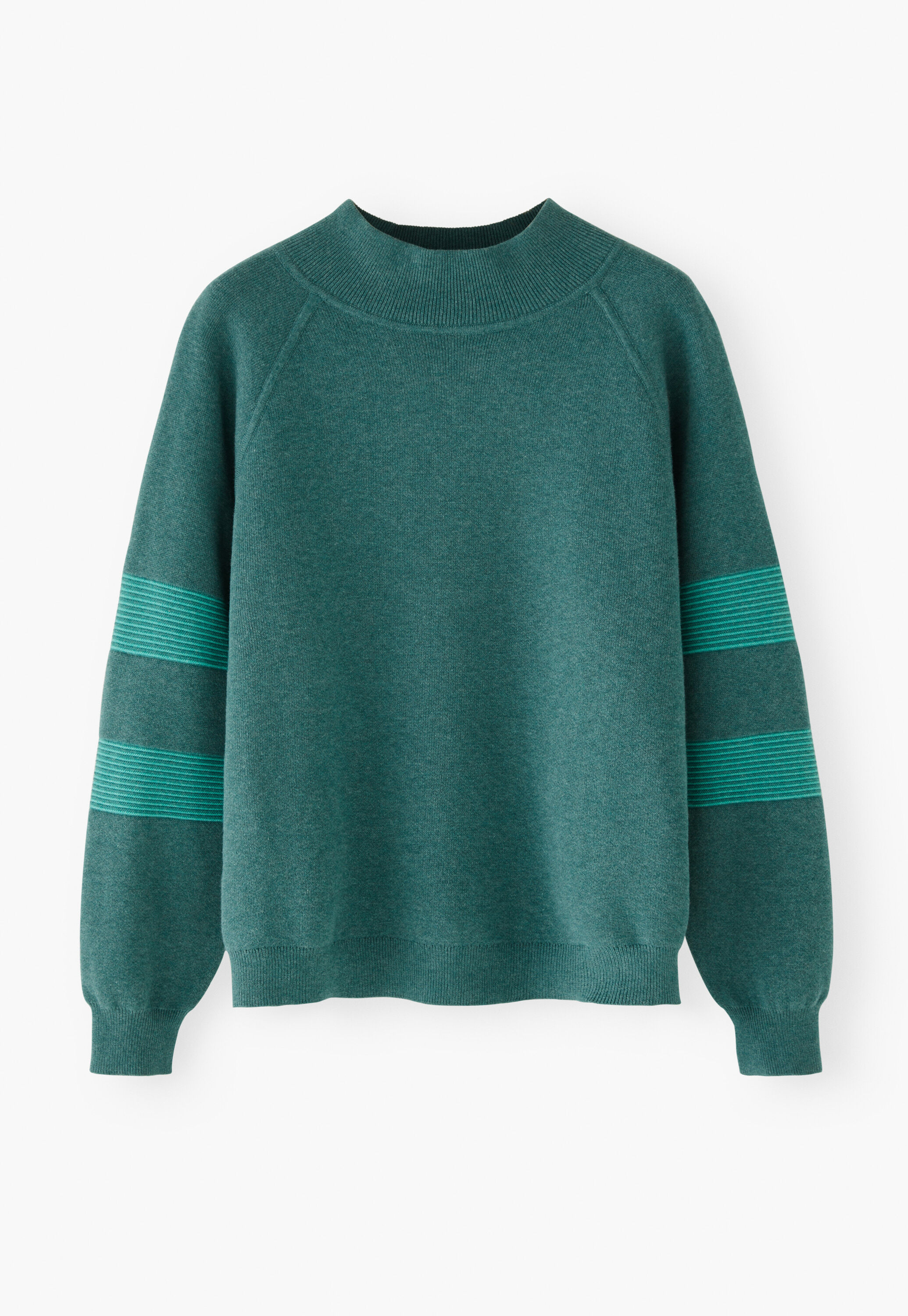 Raglanpullover, Dunkles Aquamarin, large