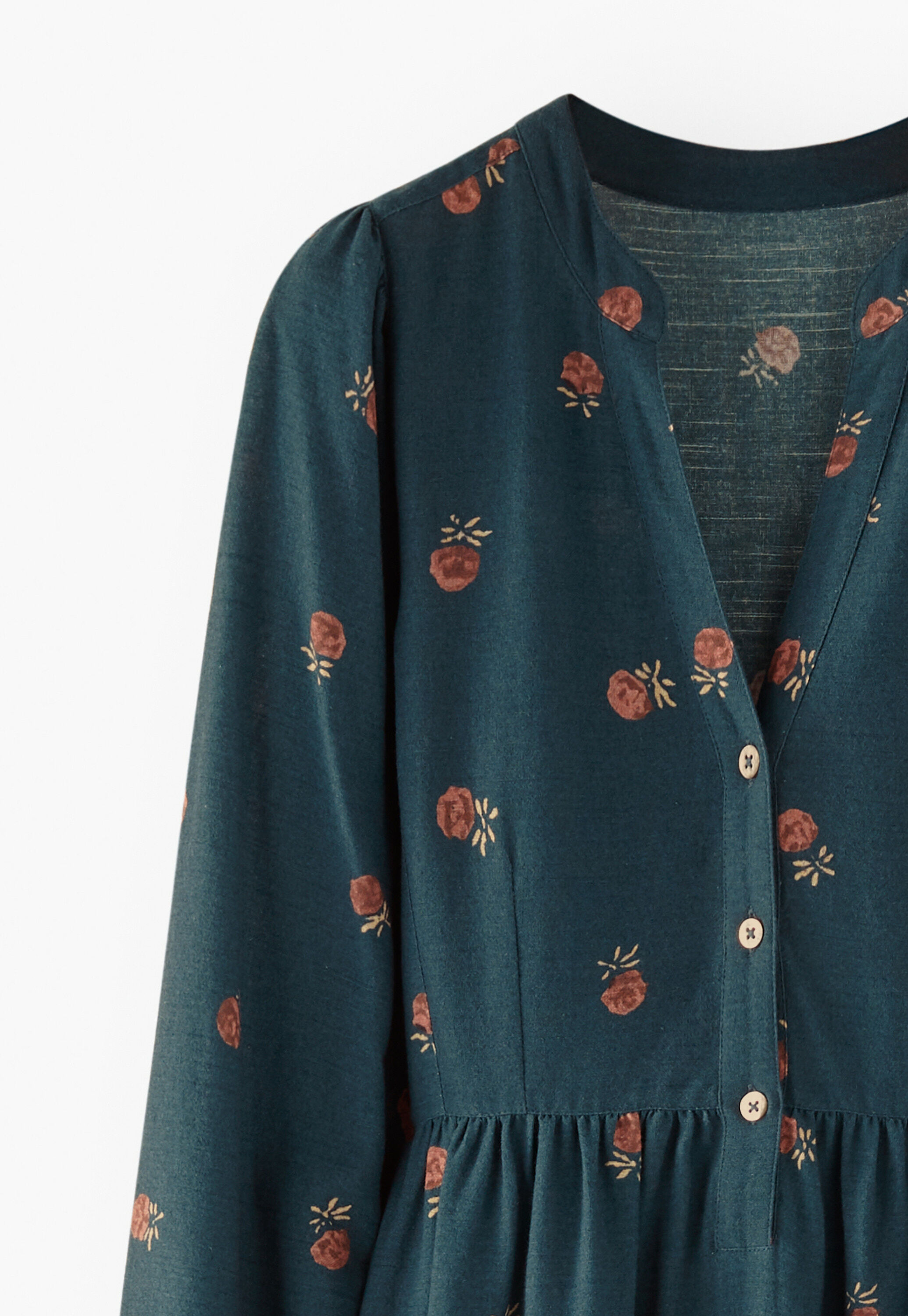Print-Kleid, Petrol/Mauve, large