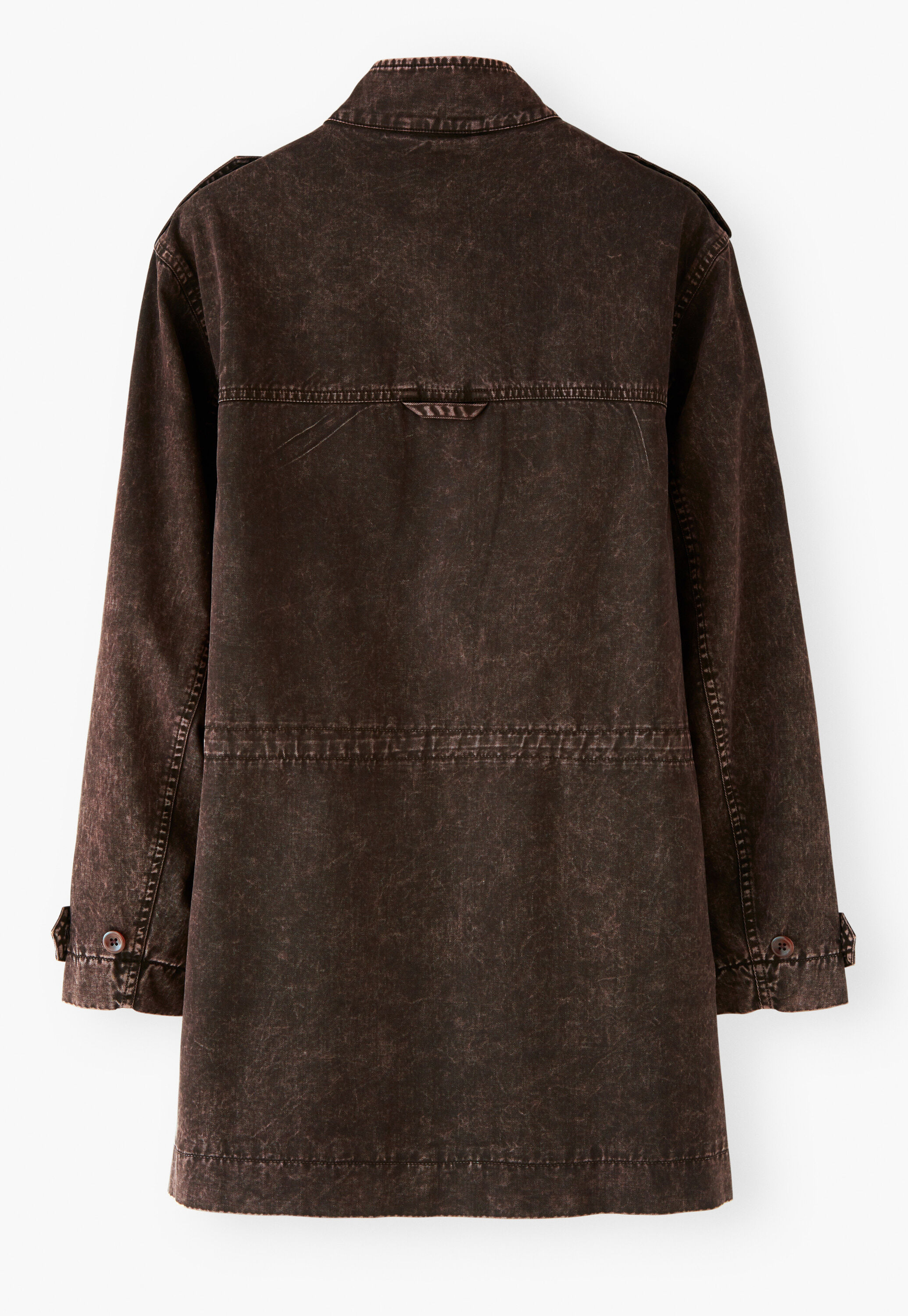 Jacke in Waschoptik, Dunkle Schokolade, large