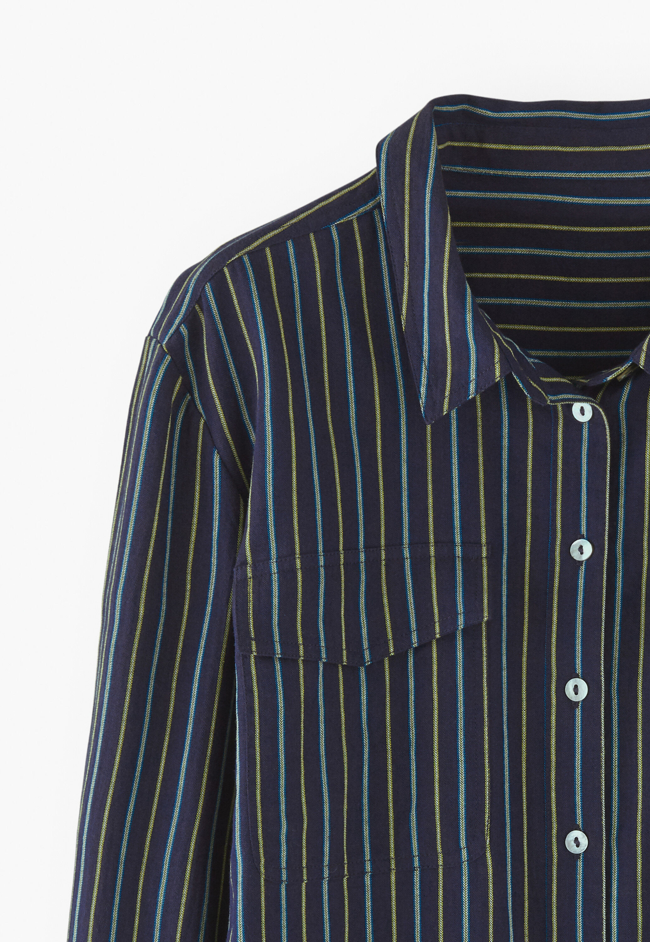 Gestreifte Bluse, Indigo, large