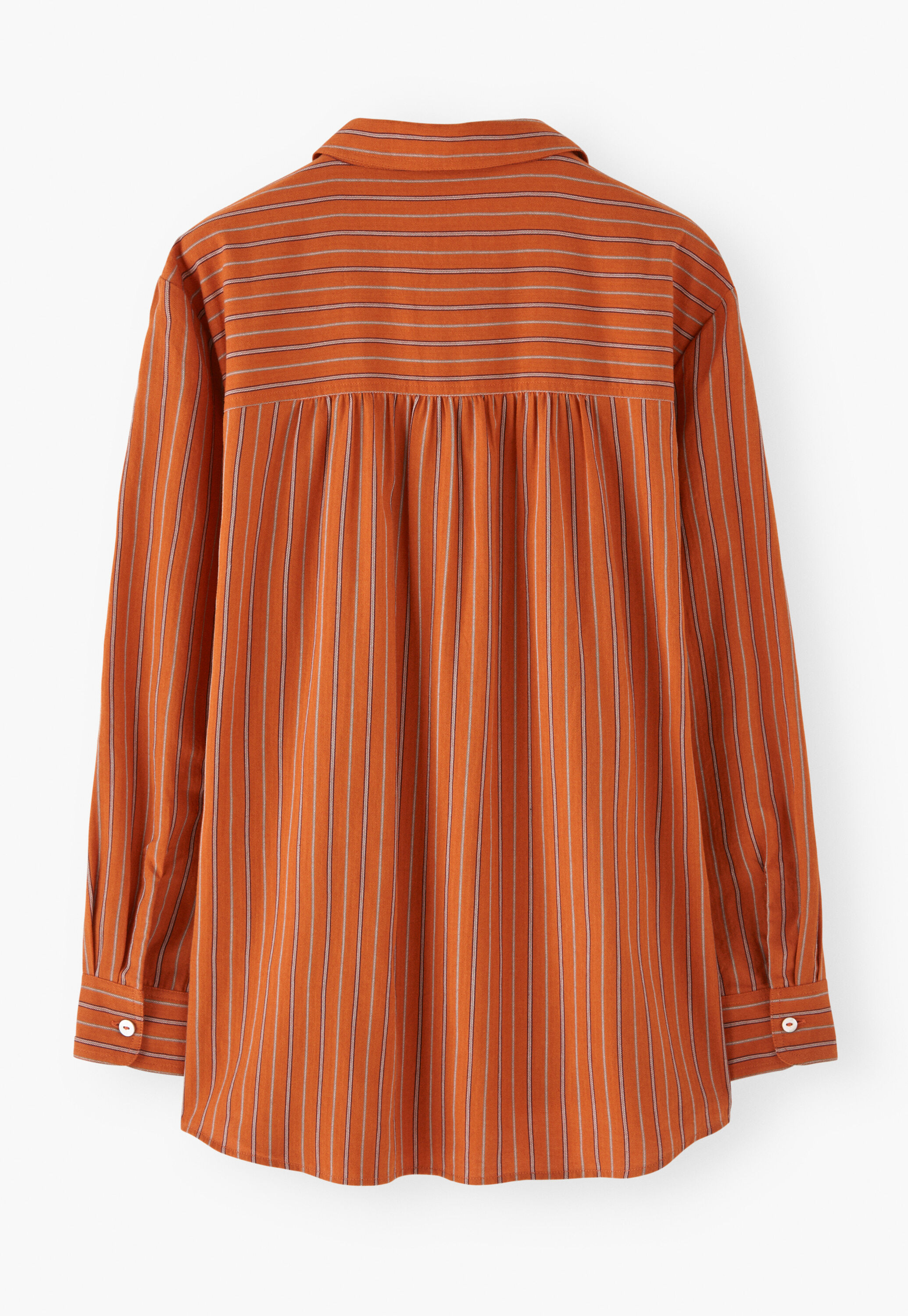 Gestreifte Bluse, Gebranntes Orange, large