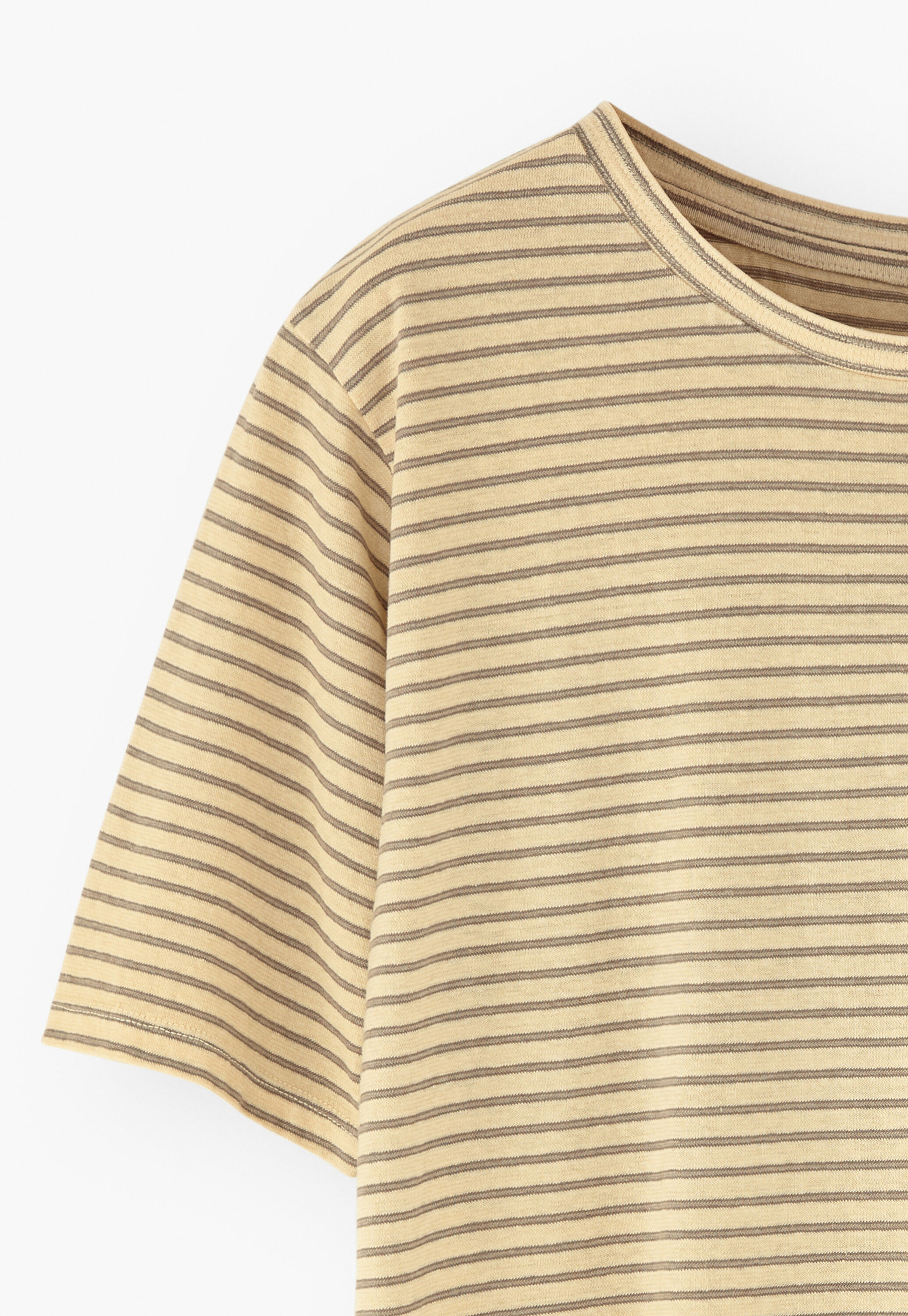 Gestreiftes T-Shirt, Warmes Steingrau, large