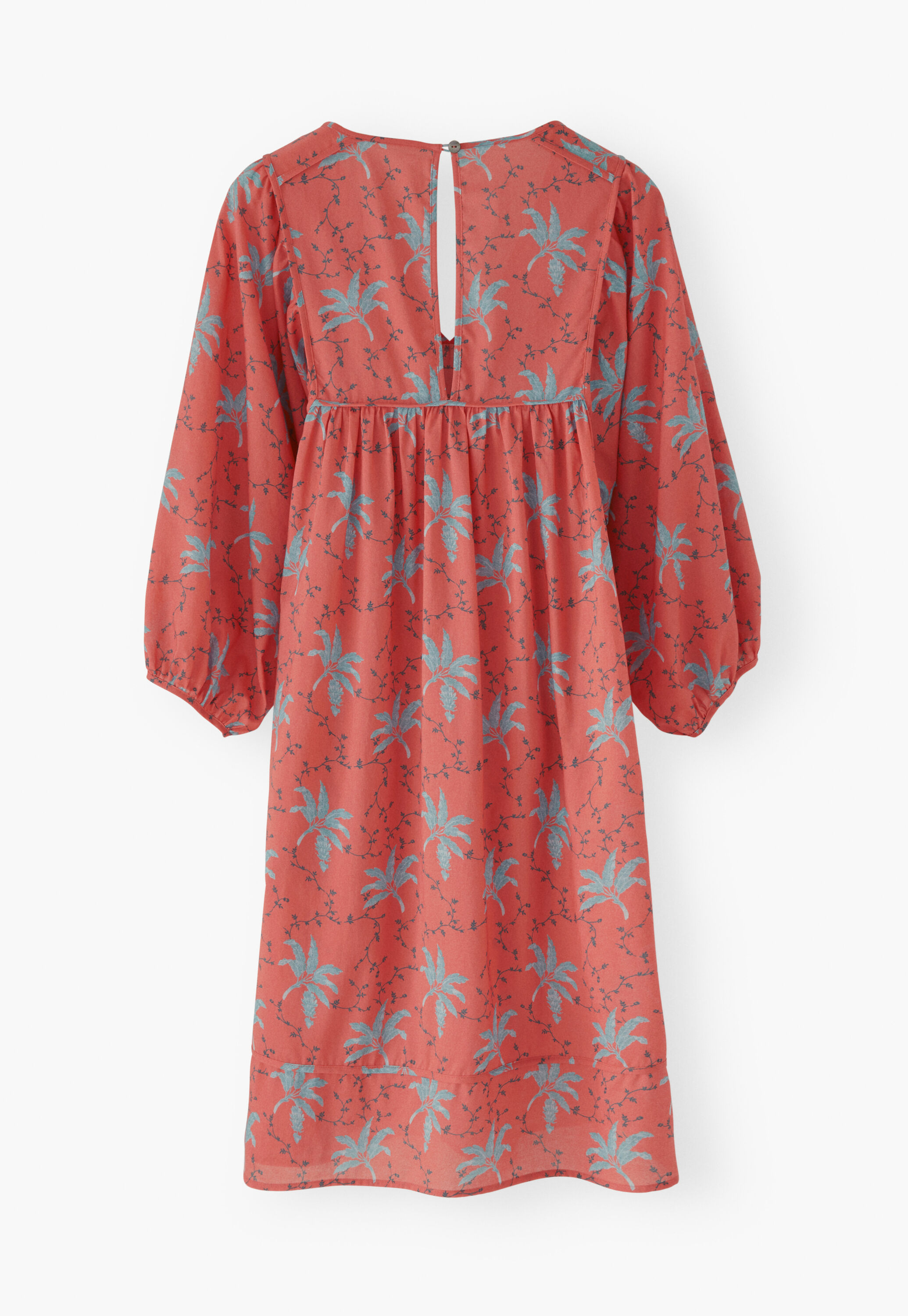 Bedrucktes Kleid mit V-Ausschnitt