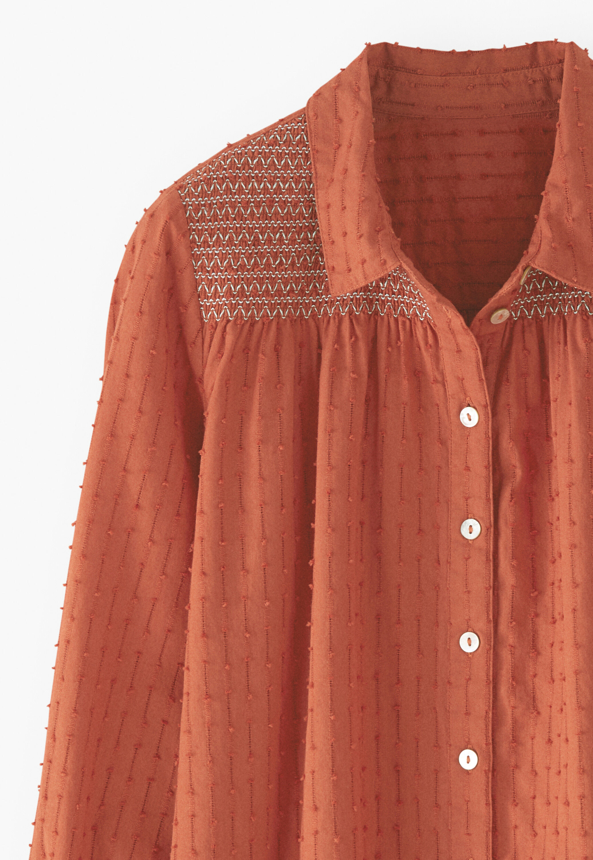 Bluse mit Kr&auml;uselungen