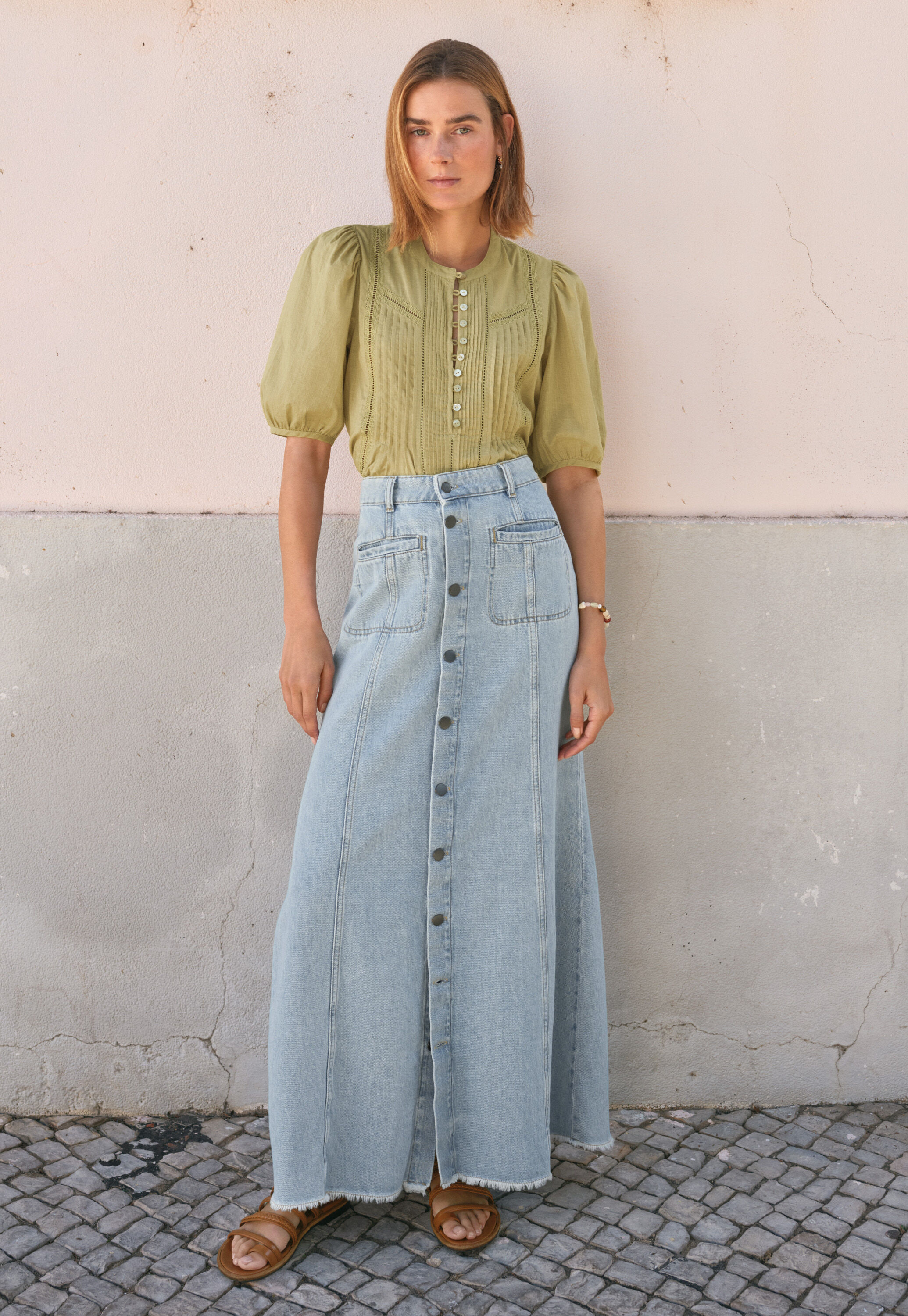 Bluse mit Biesen