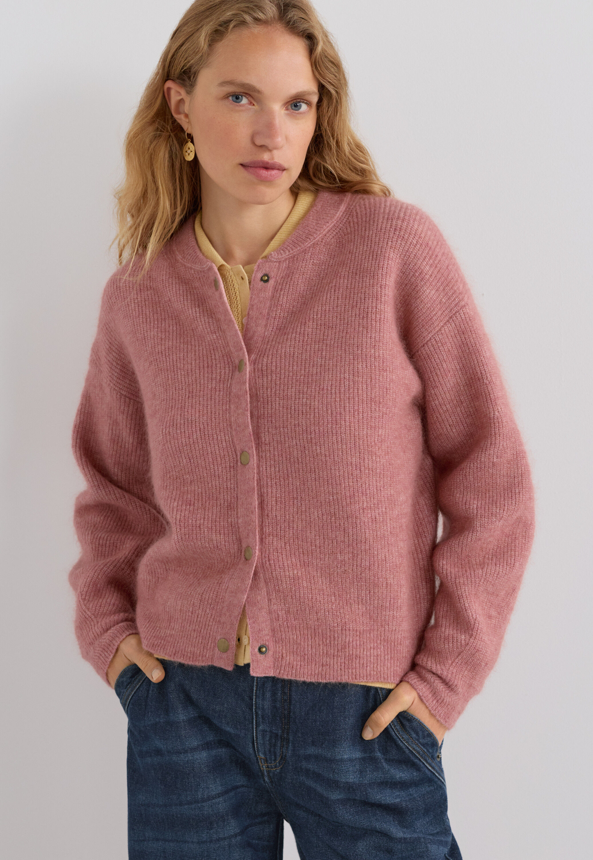 Spitzenmuster-Pullover