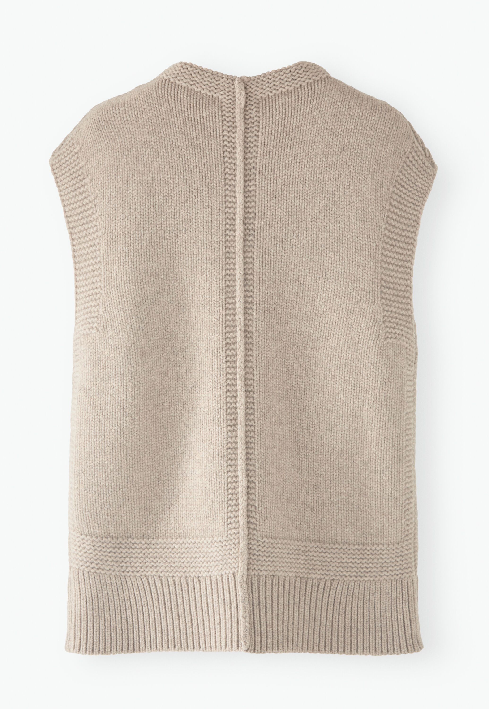 Strickweste, Helles Rehbraun, large