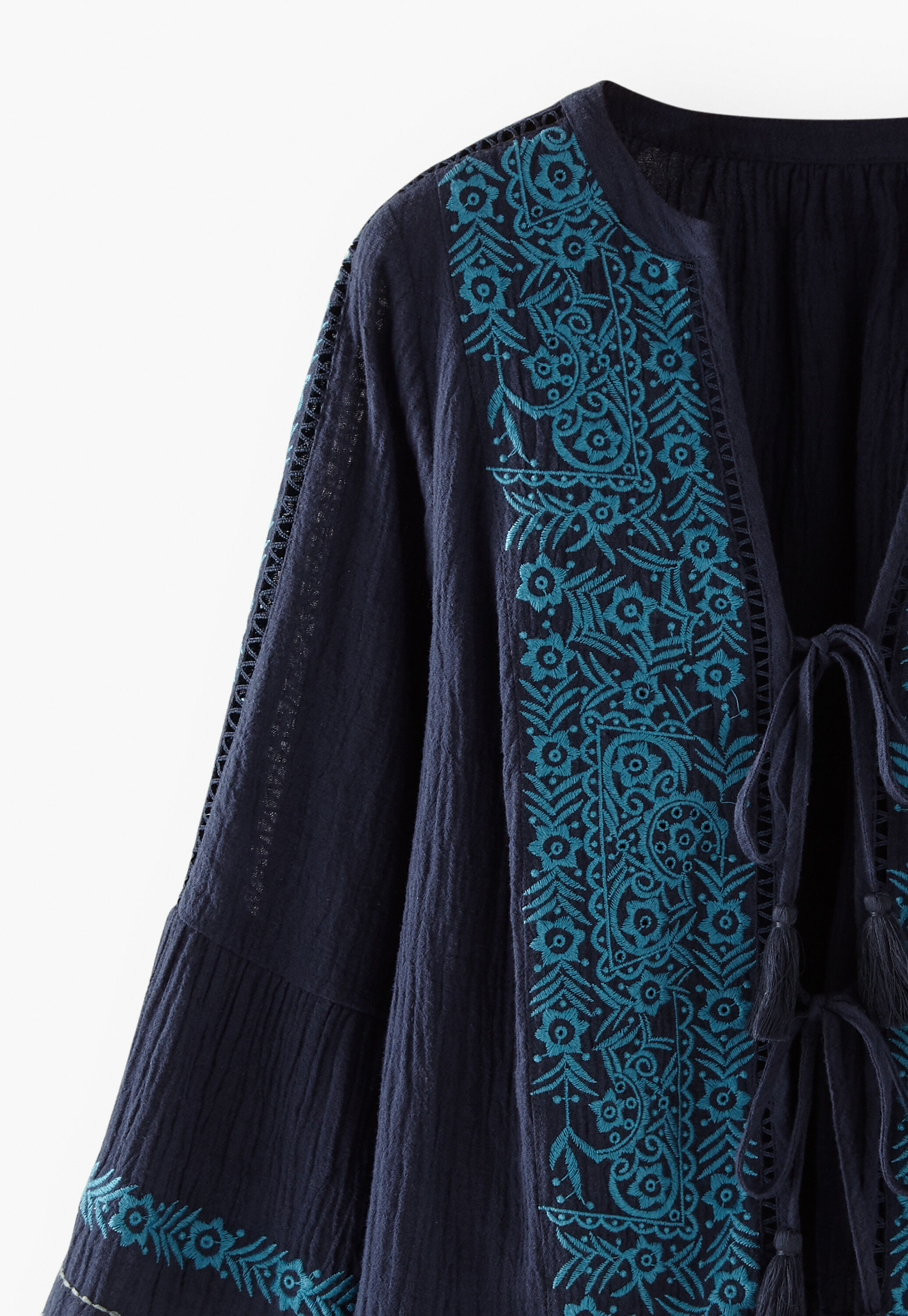 Bluse mit Bindeband