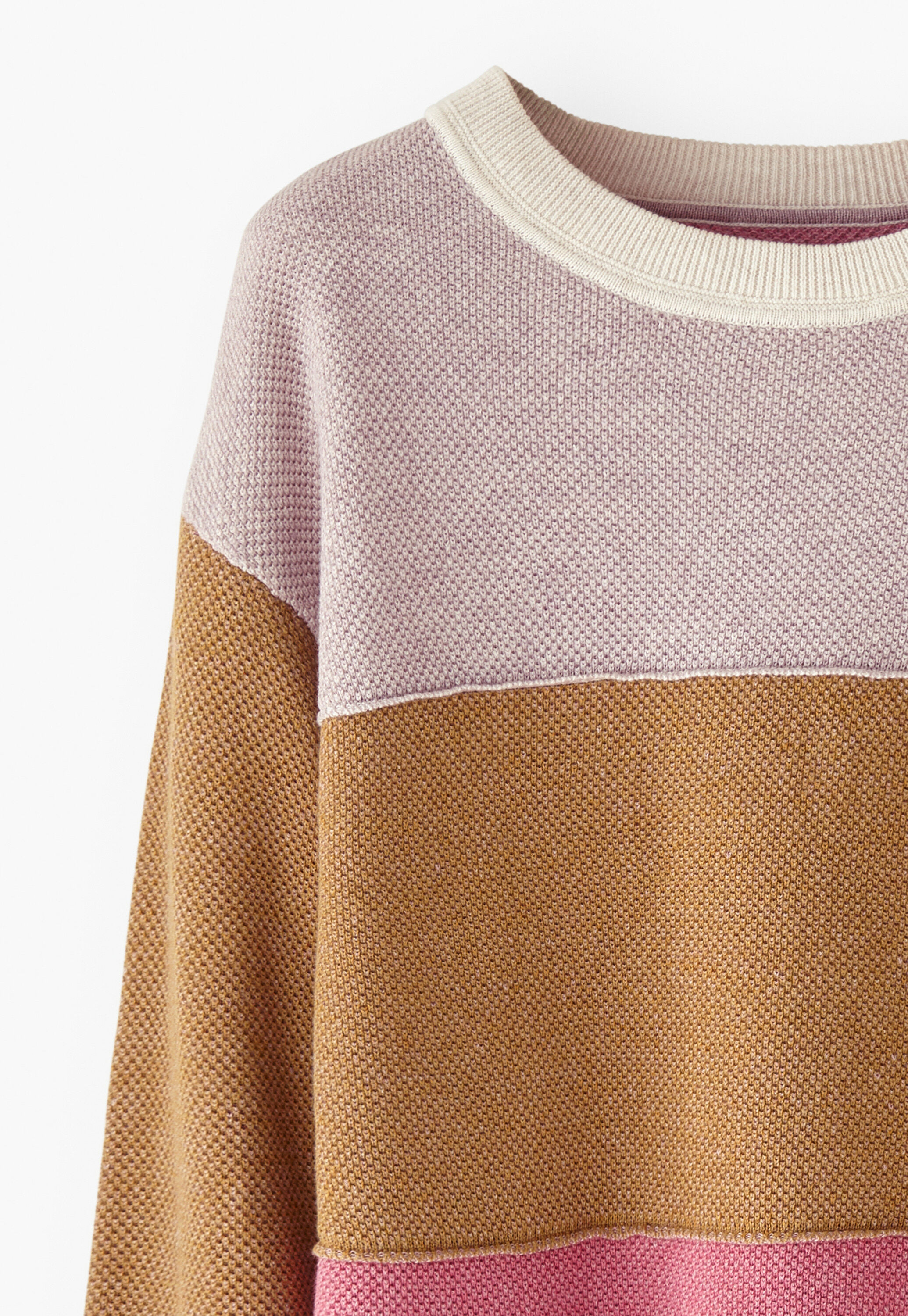 Piqu&eacute;-Strickpullover