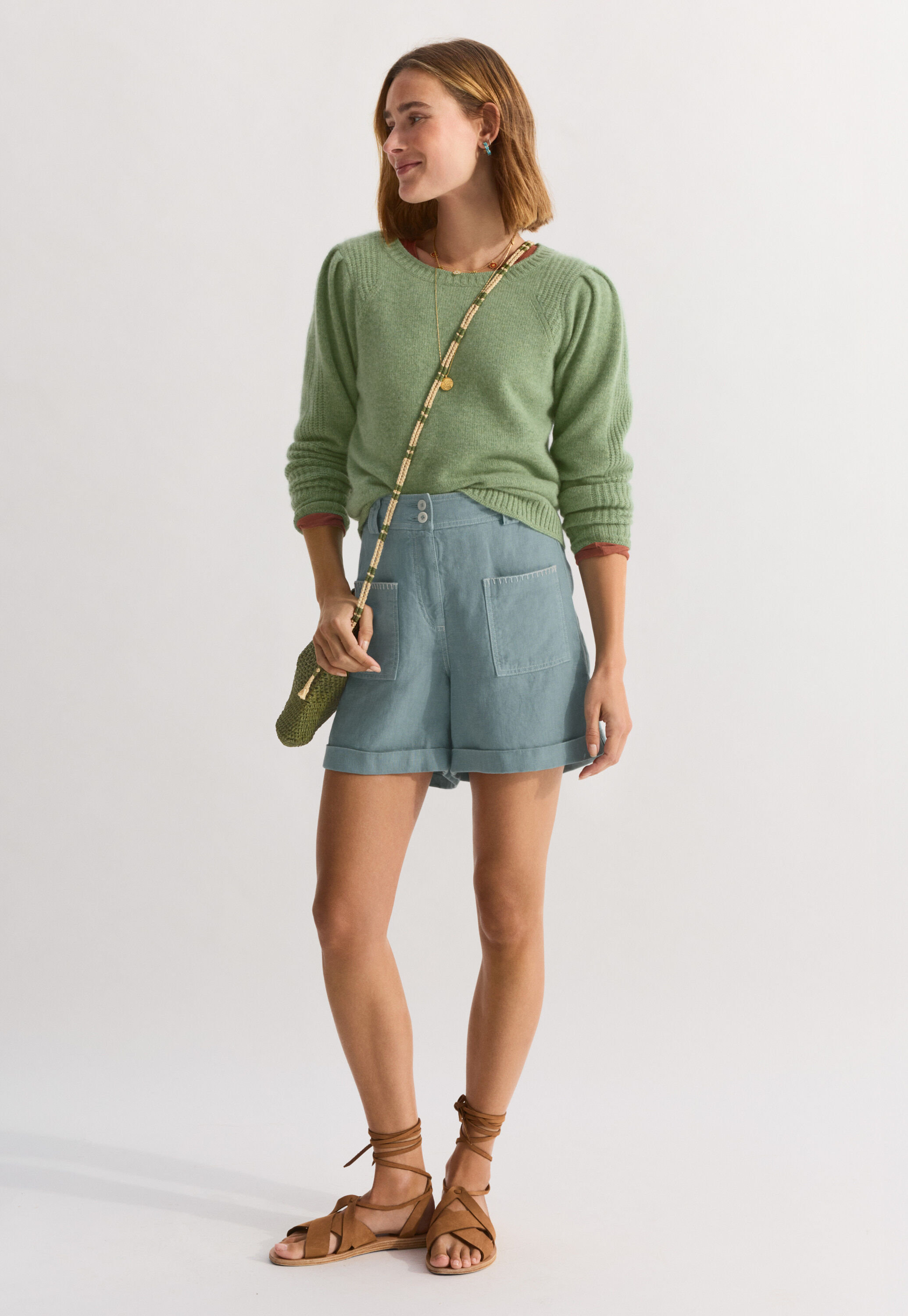 Pullover mit Puff&auml;rmeln