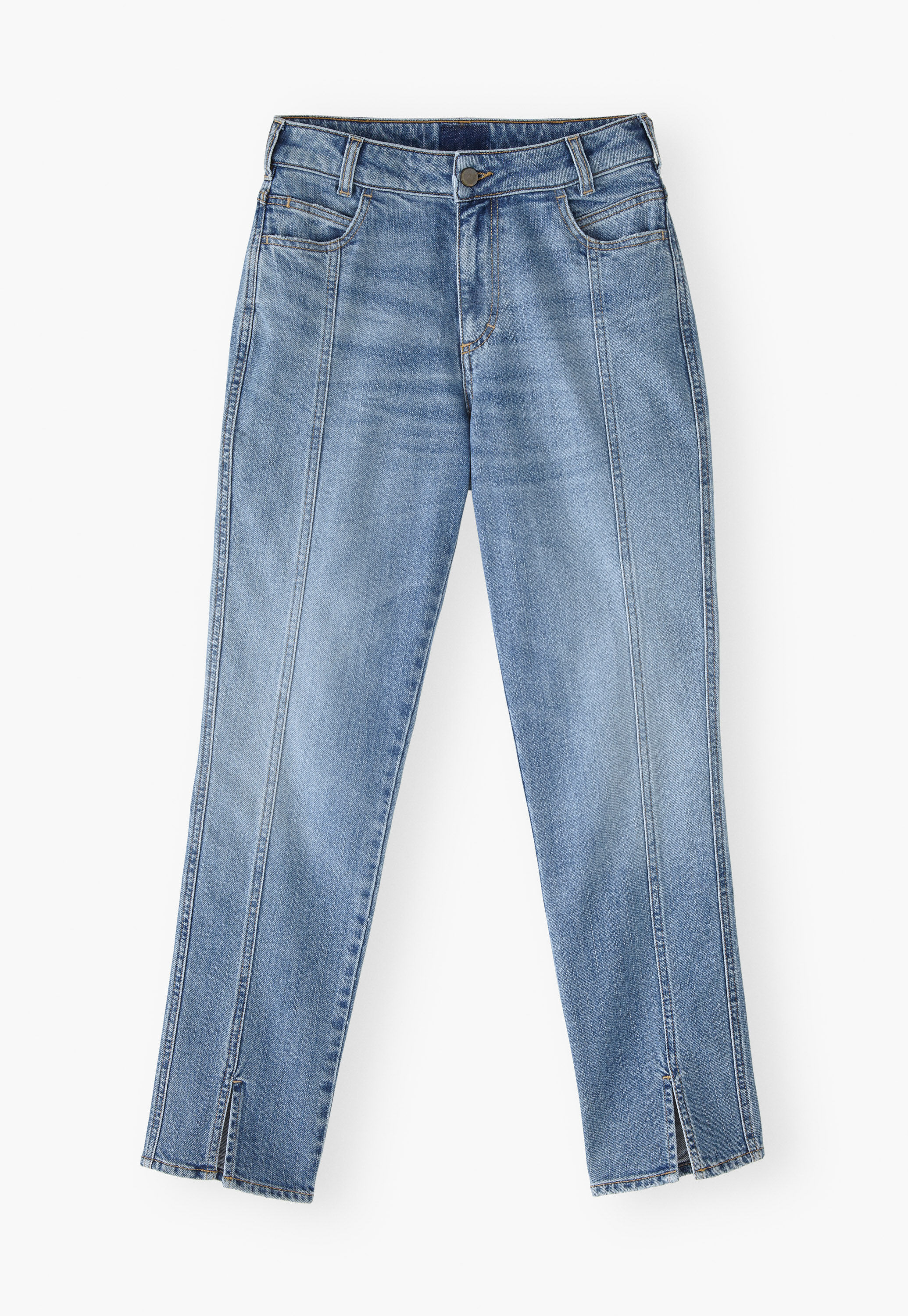 Gerade Jeans in gek&uuml;rzter L&auml;nge
