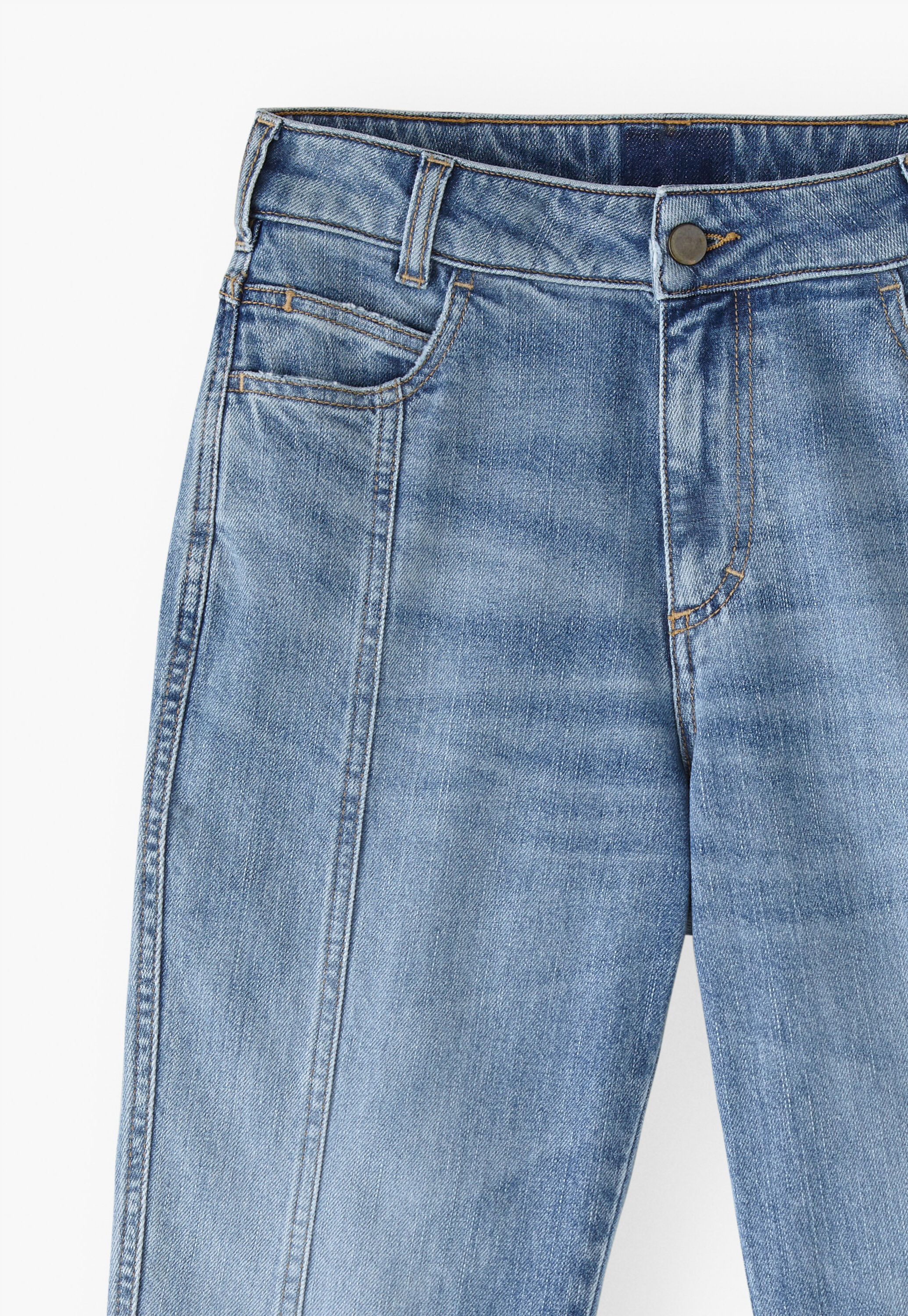 Gerade Jeans in gek&uuml;rzter L&auml;nge