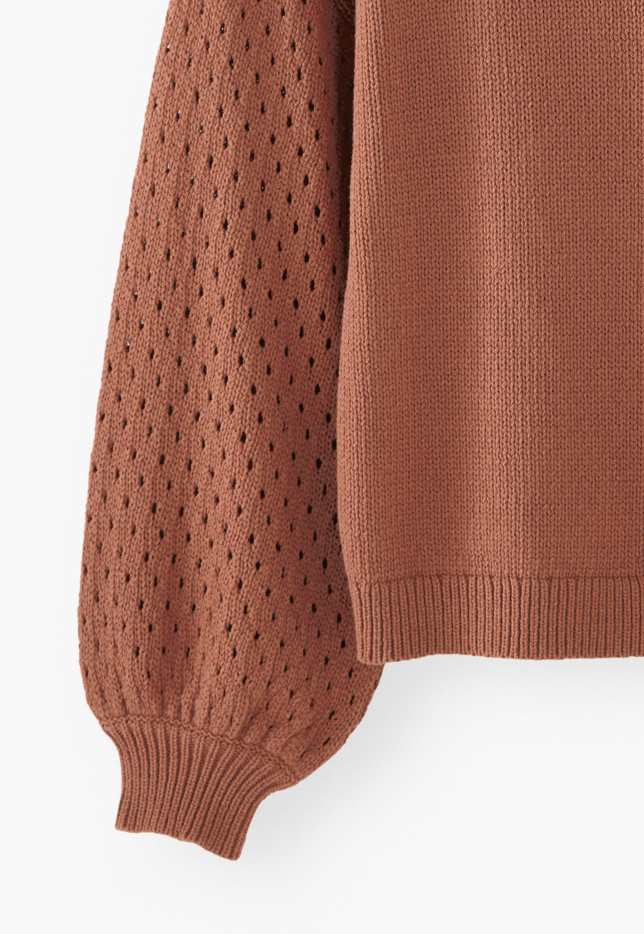 Pullover mit Pointelle-&Auml;rmeln