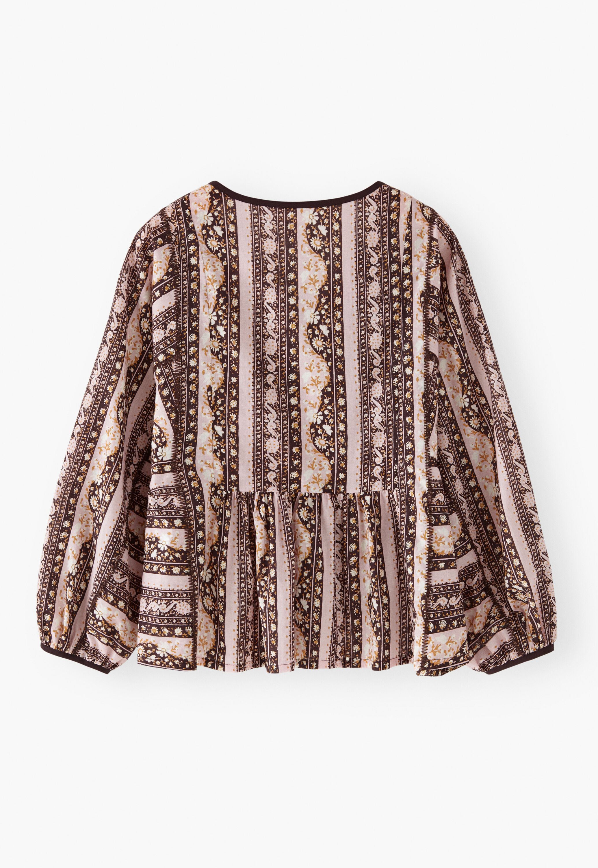 Bedruckte Bluse mit Raffungen