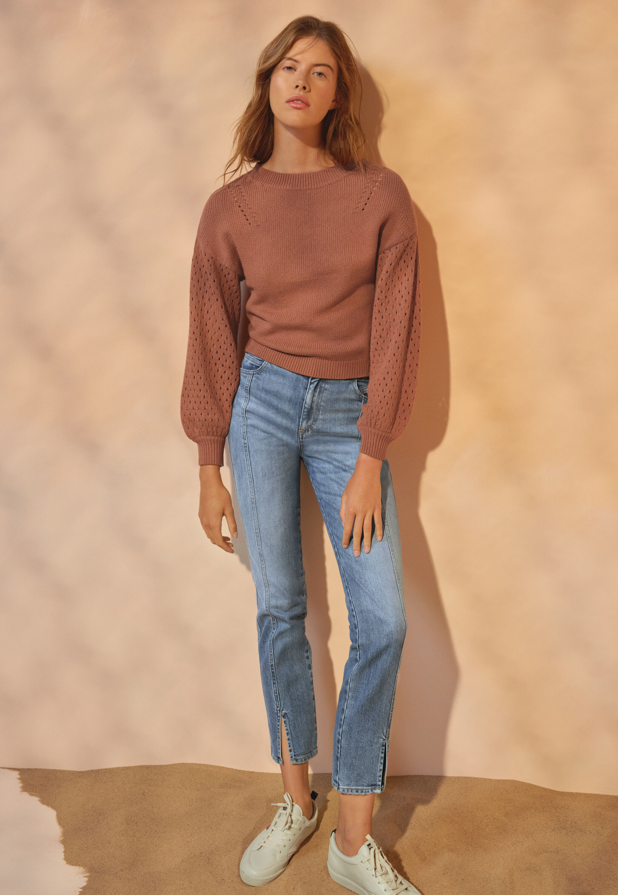 Gerade Jeans in gek&uuml;rzter L&auml;nge
