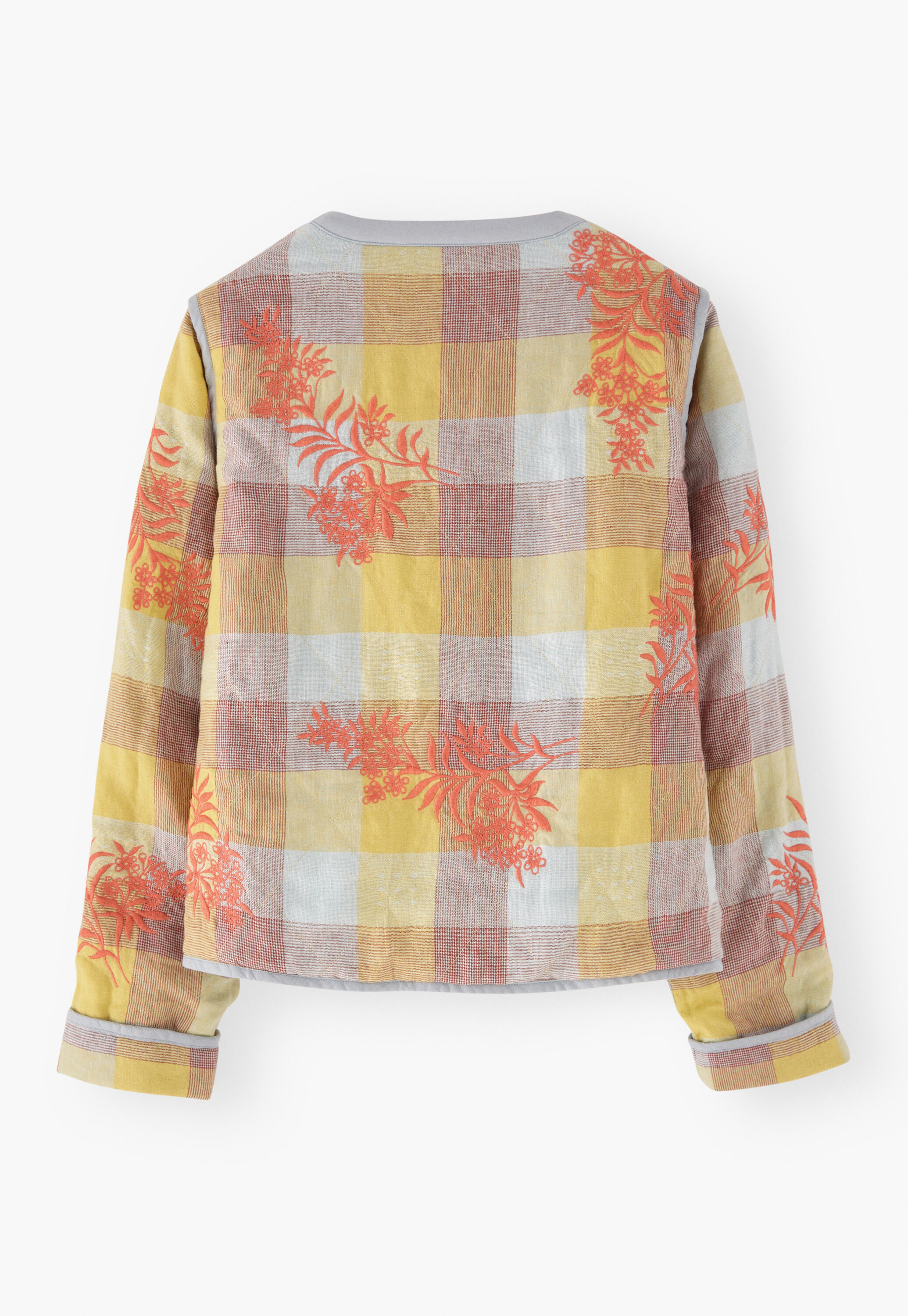 Bestickte Vichy-Karo-Jacke