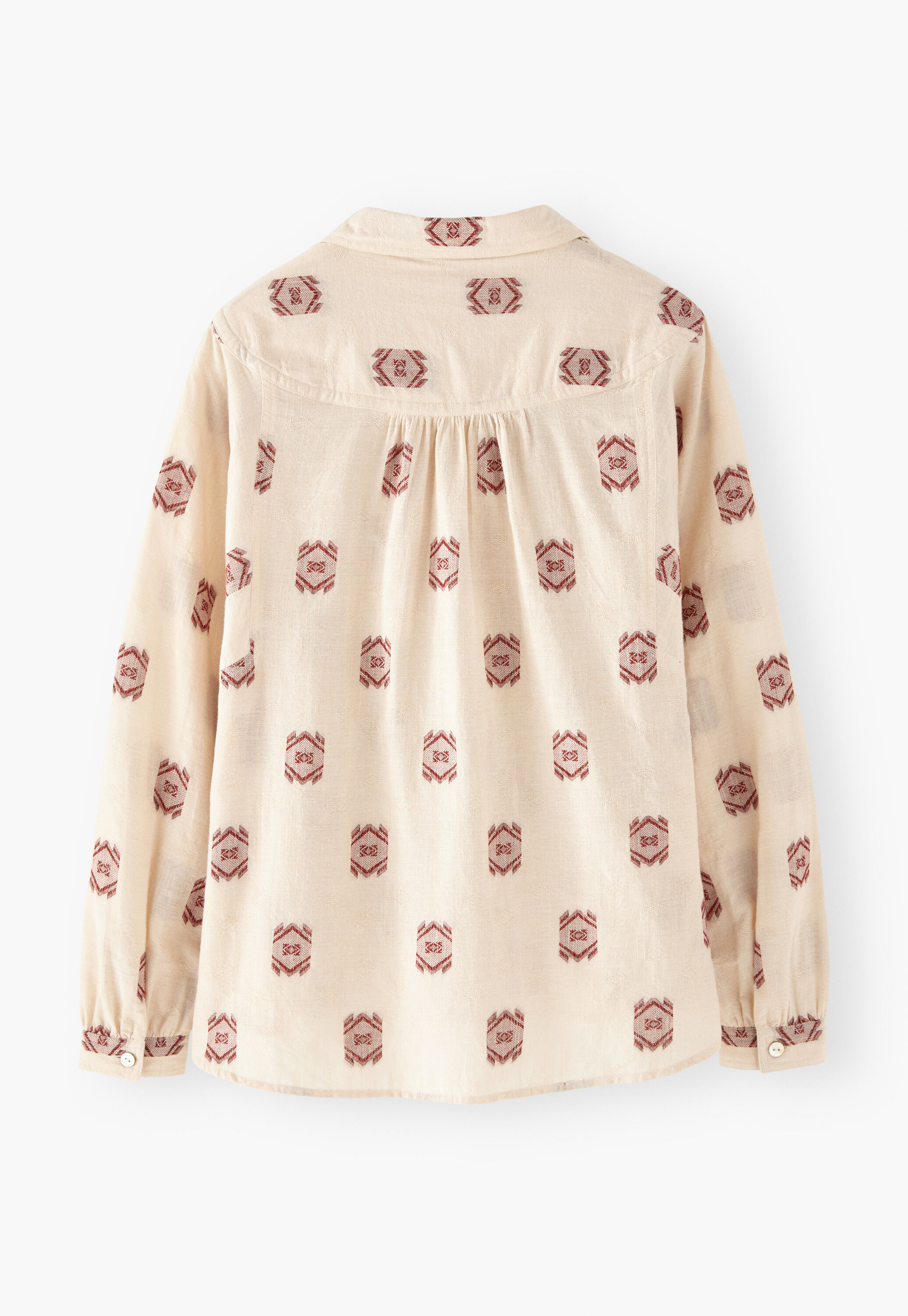 Bluse aus geklipptem Jacquard